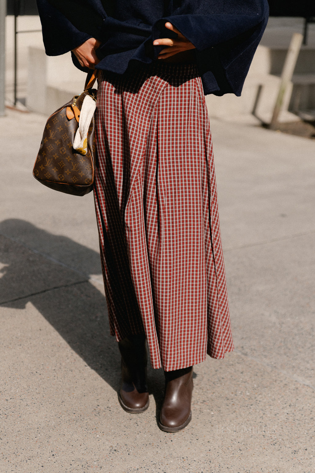 Roha skirt red check
