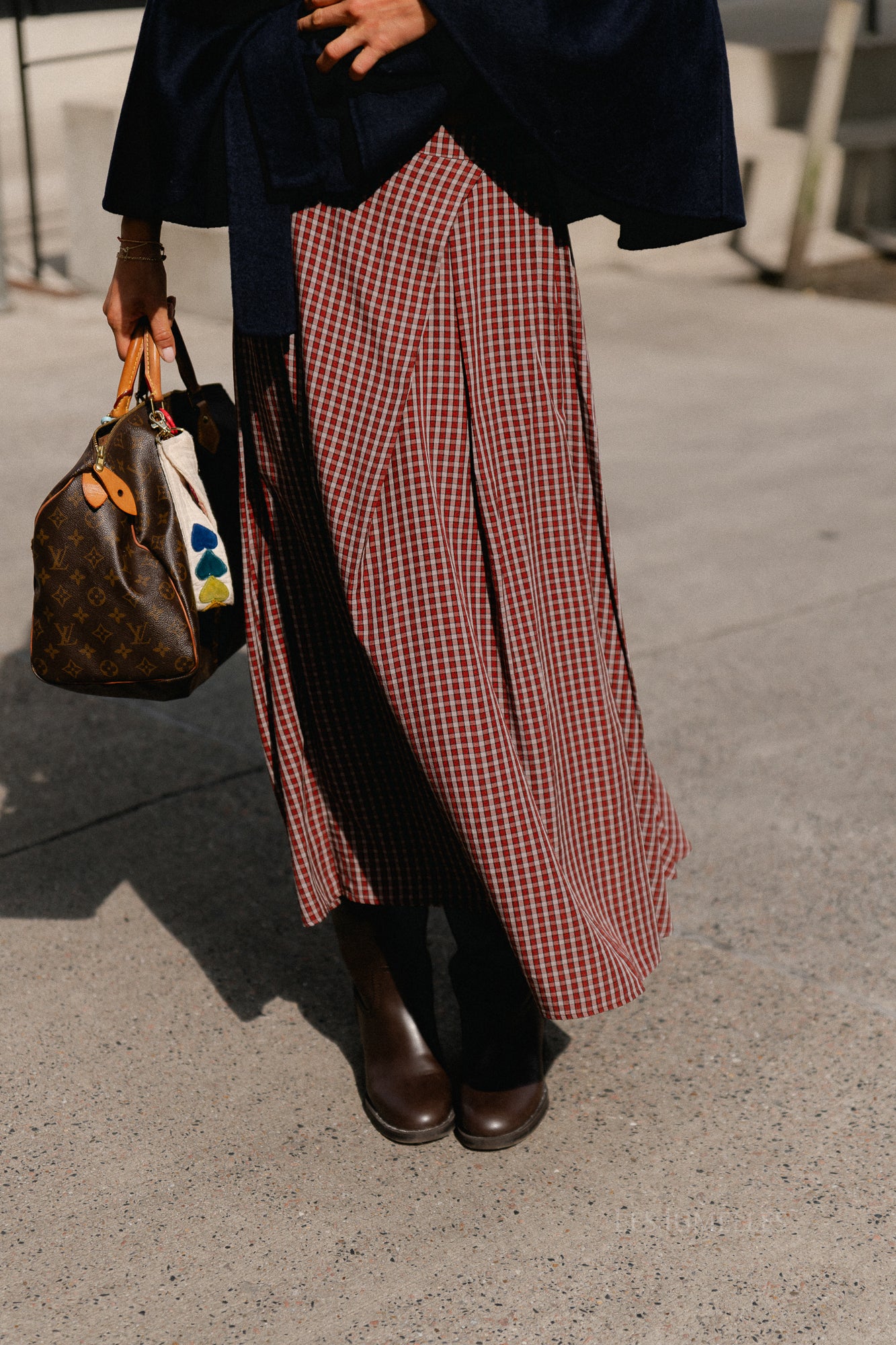 Roha skirt red check