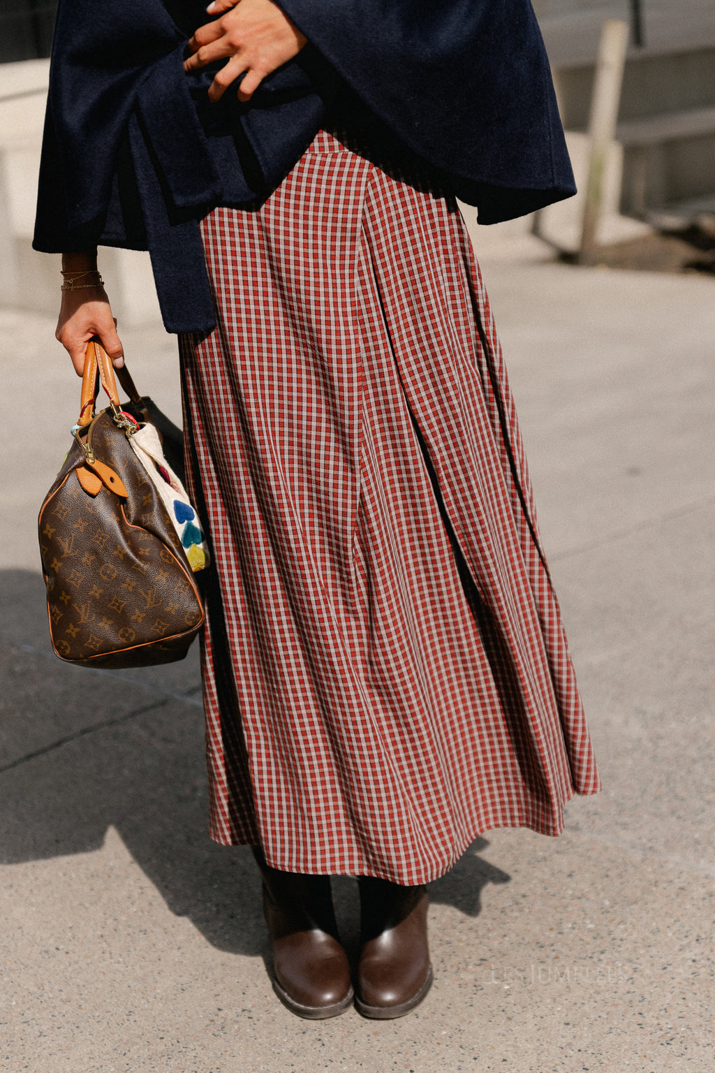 Roha skirt red check