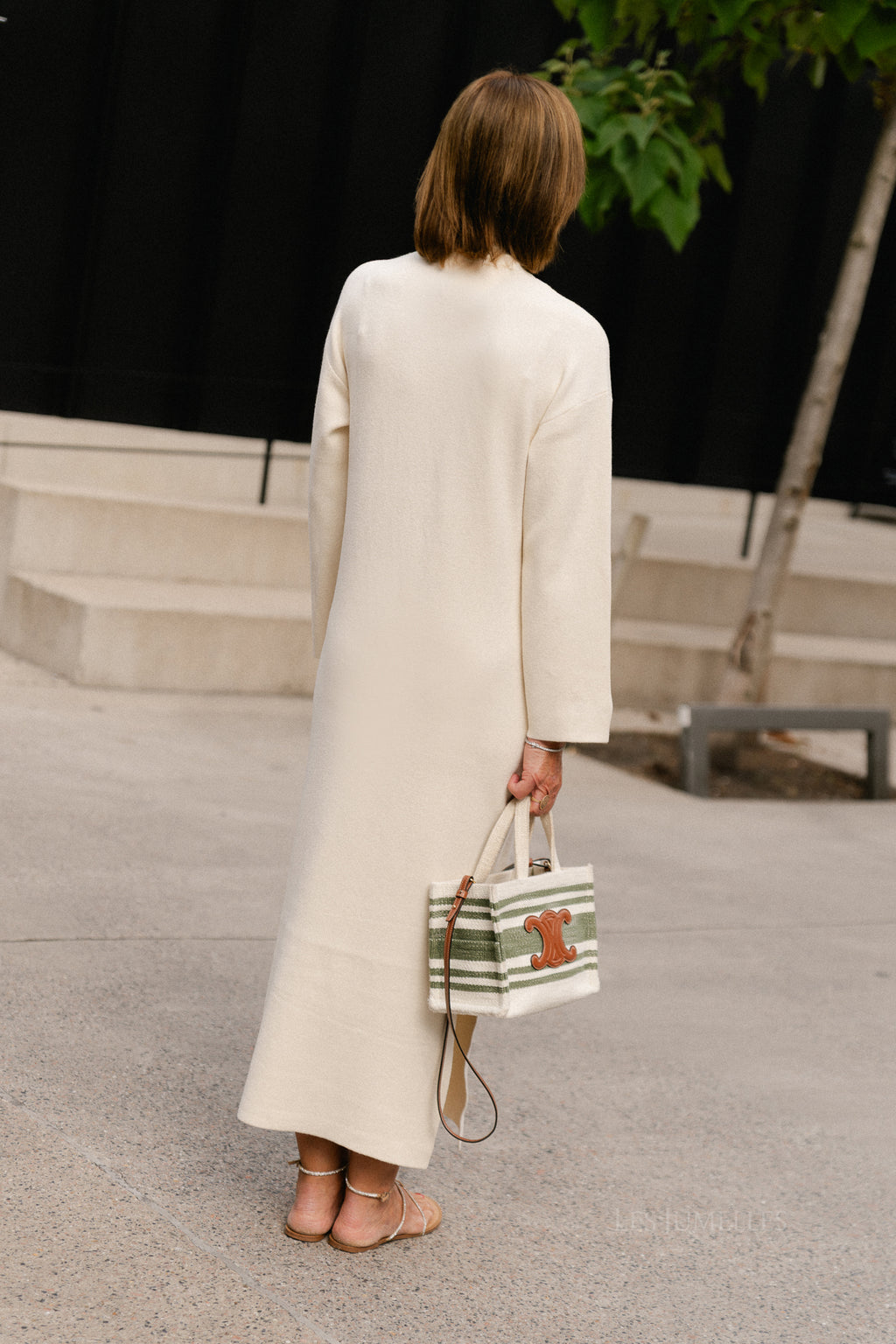 YASElma LS long knit dress birch