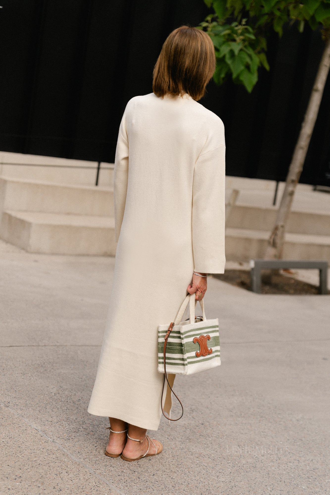 YASElma LS long knit dress birch