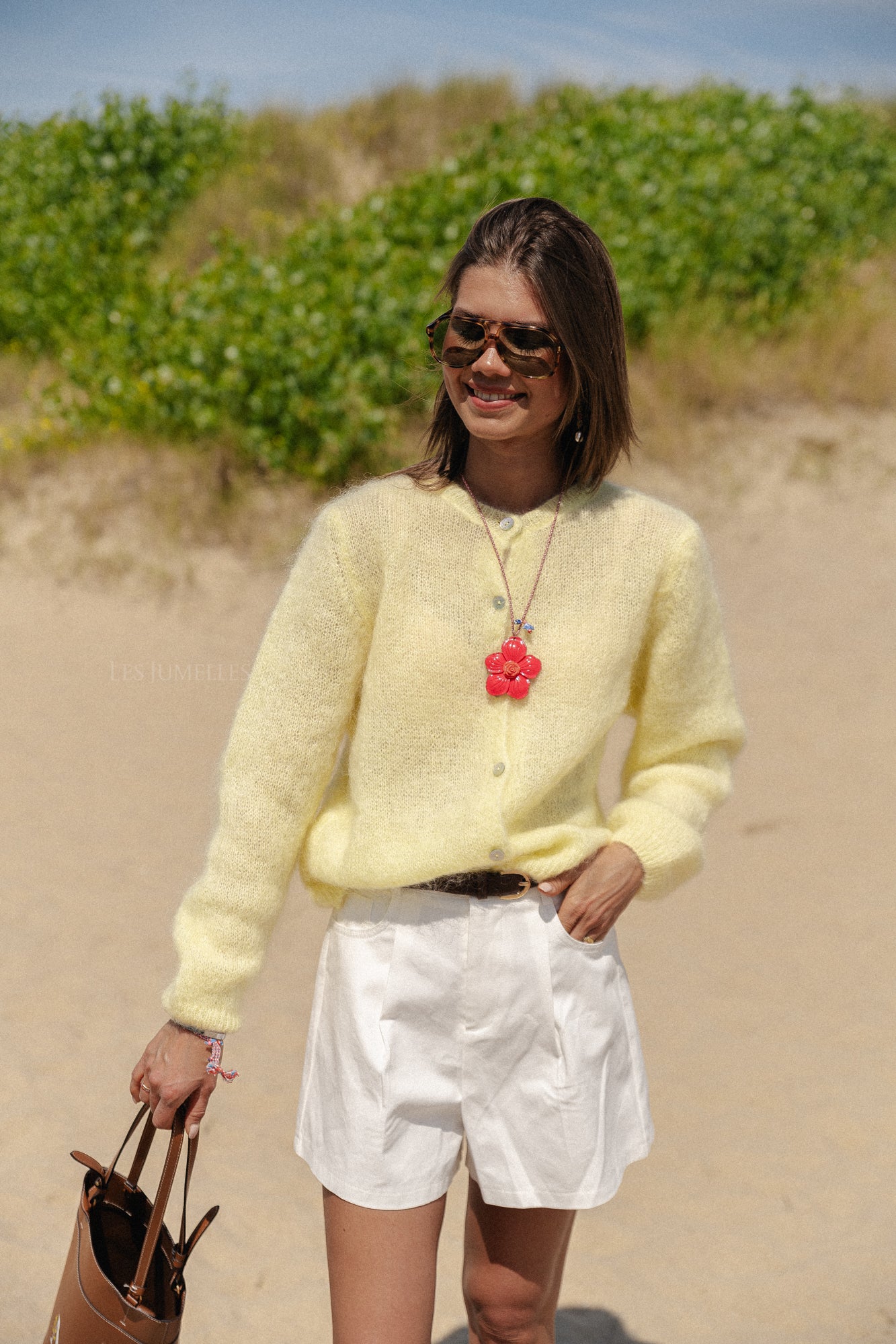 Cardigan Charlie jaune clair