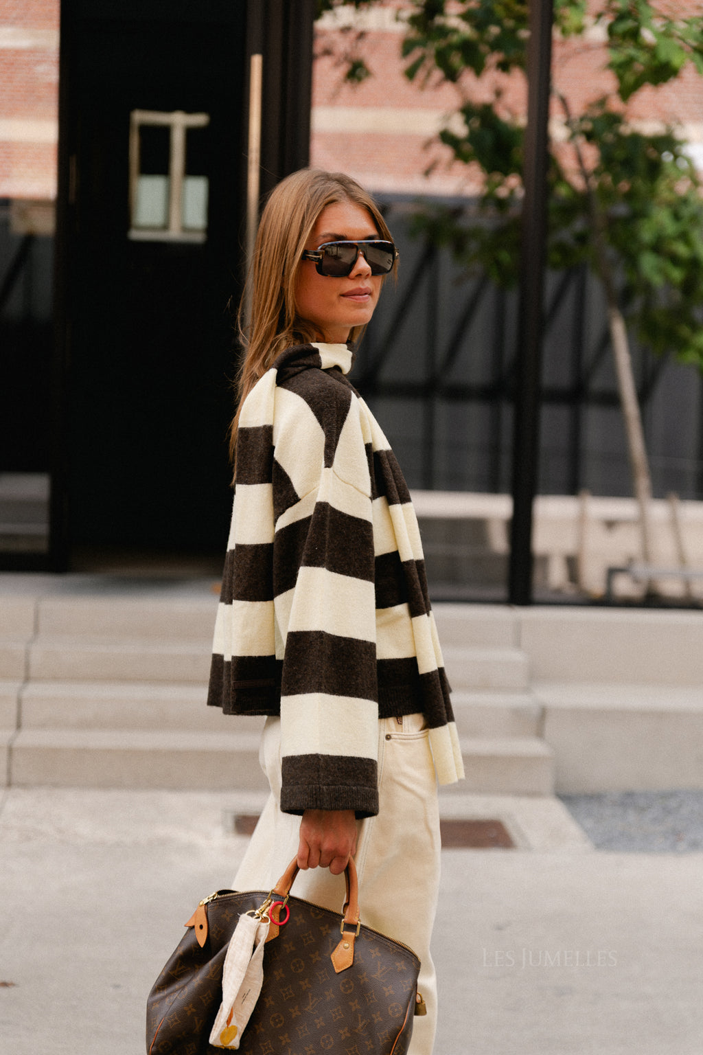 Indy cardigan hot fudge stripe