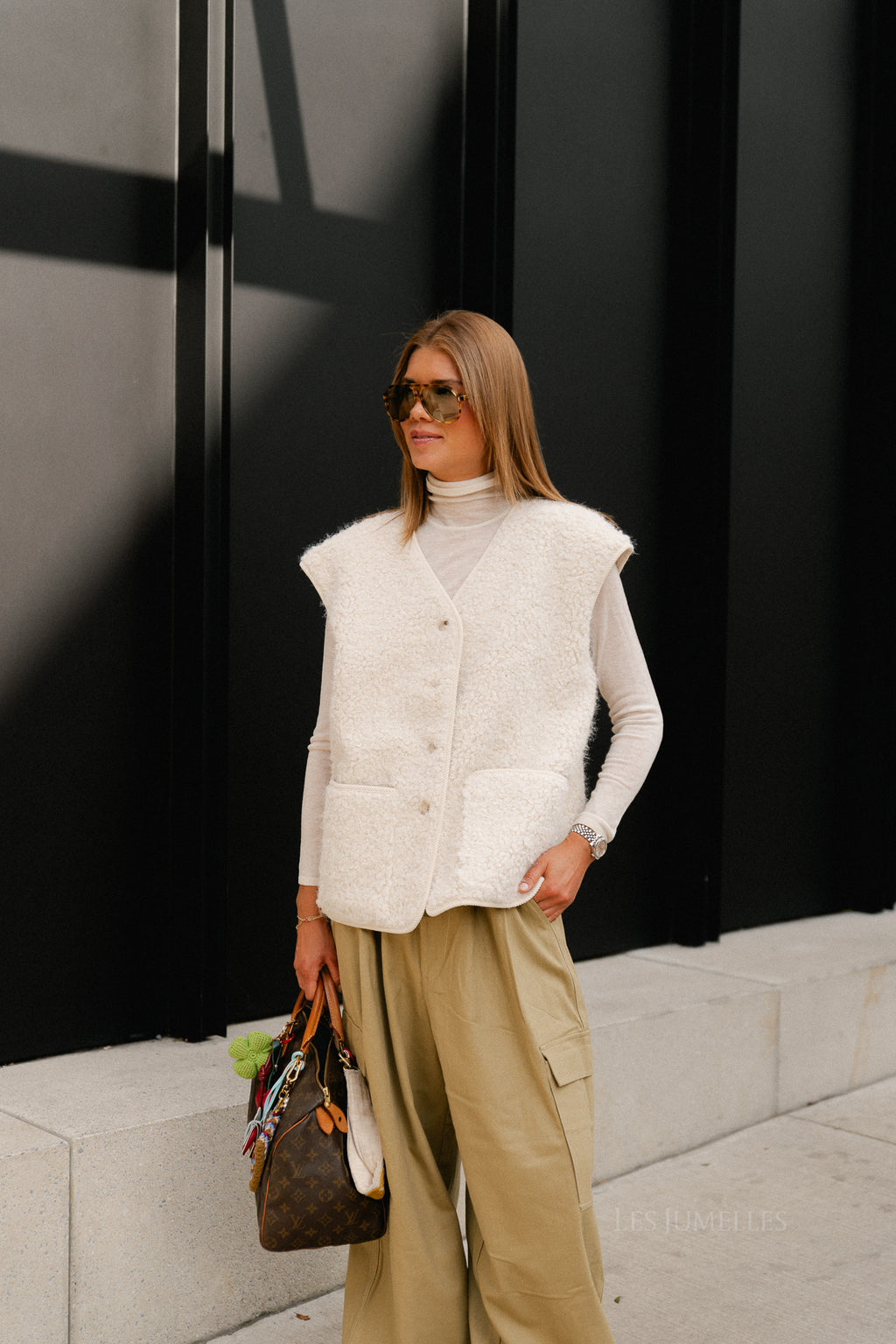 OBJIduna LO waistcoat white sand