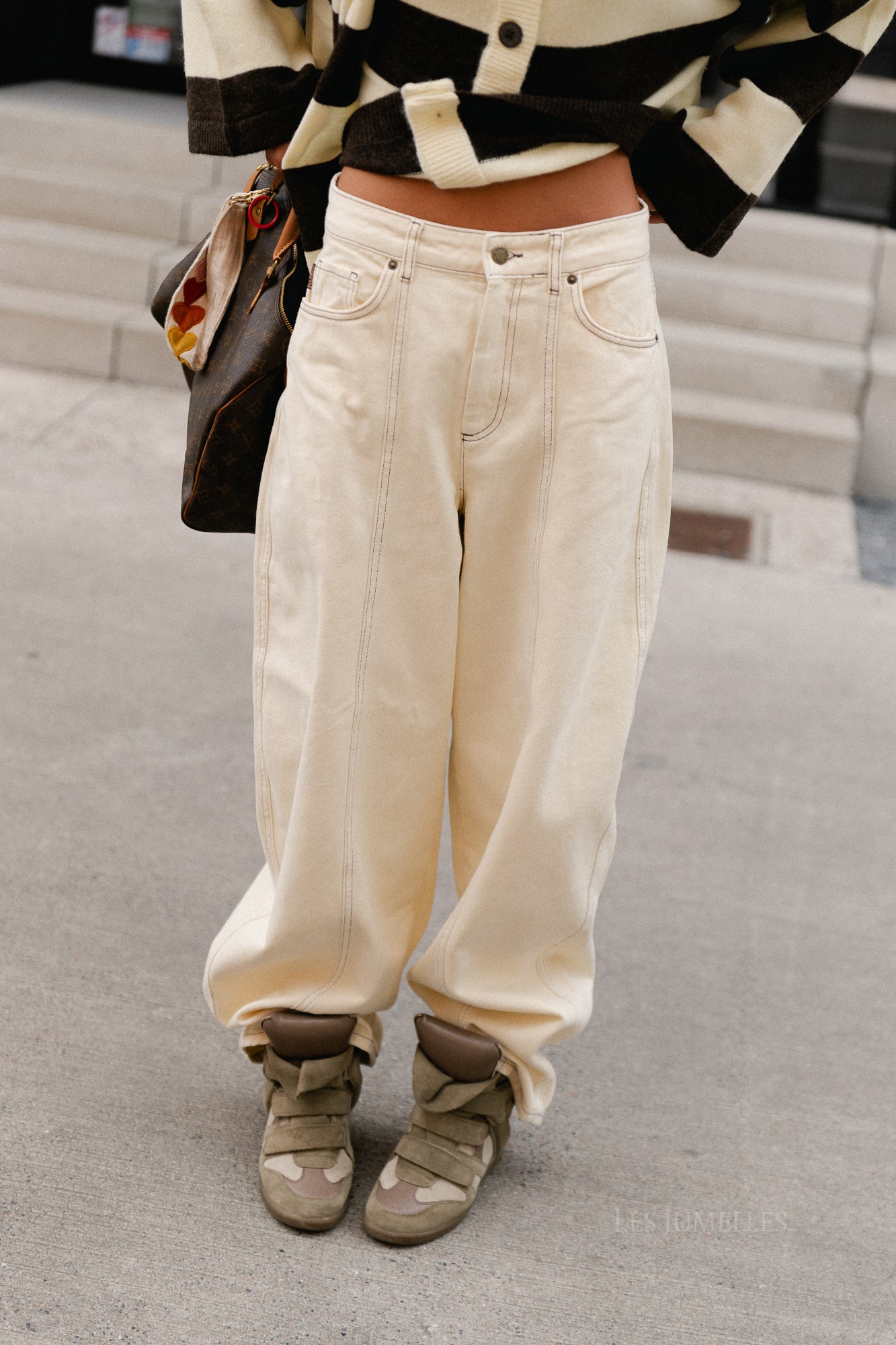 Arden barrel pants almond oil