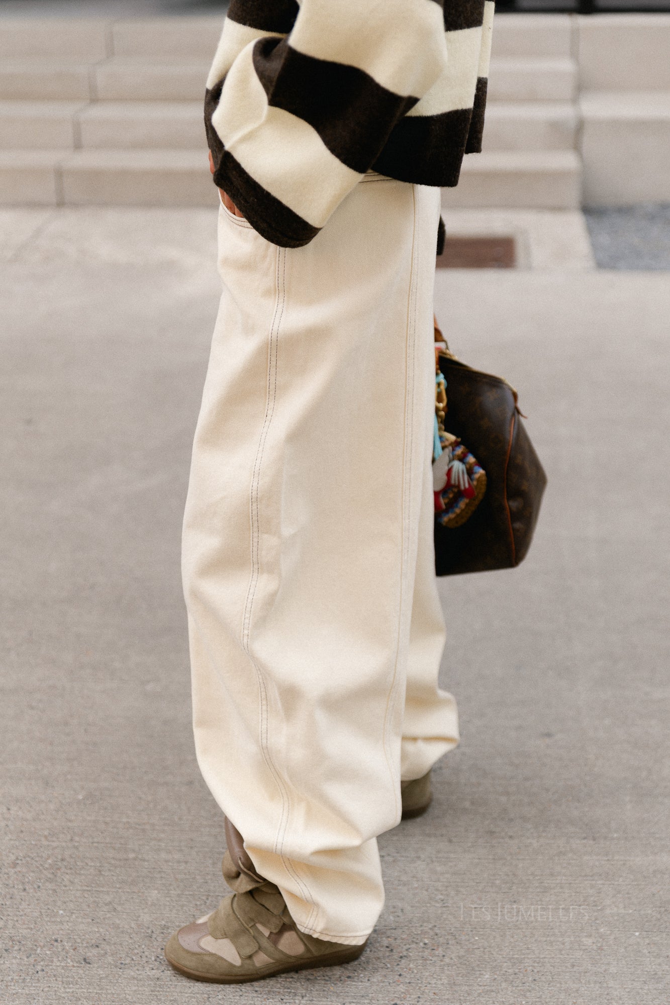 Arden barrel pants almond oil