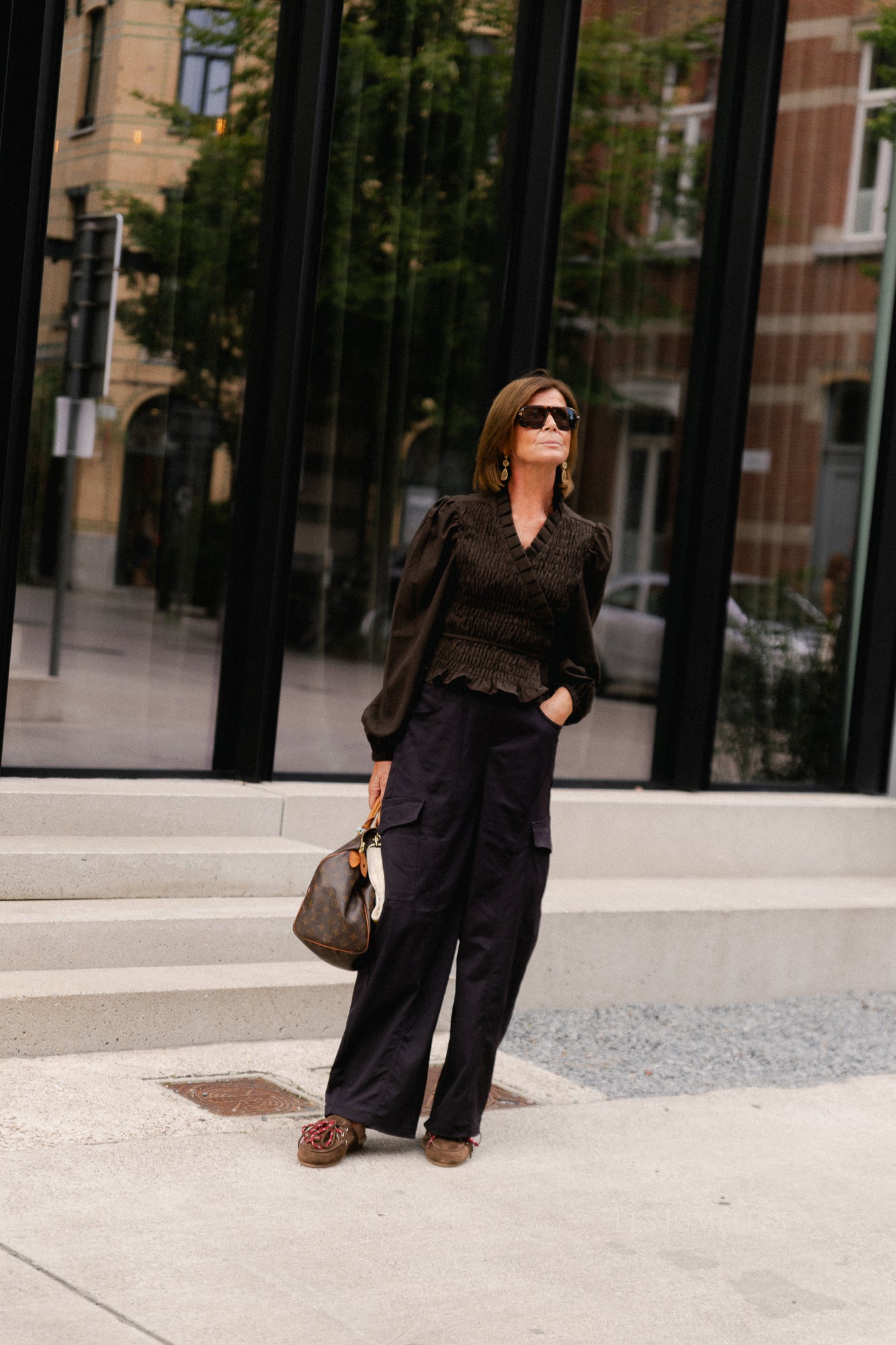 Debby longsleeve blouse hot fudge