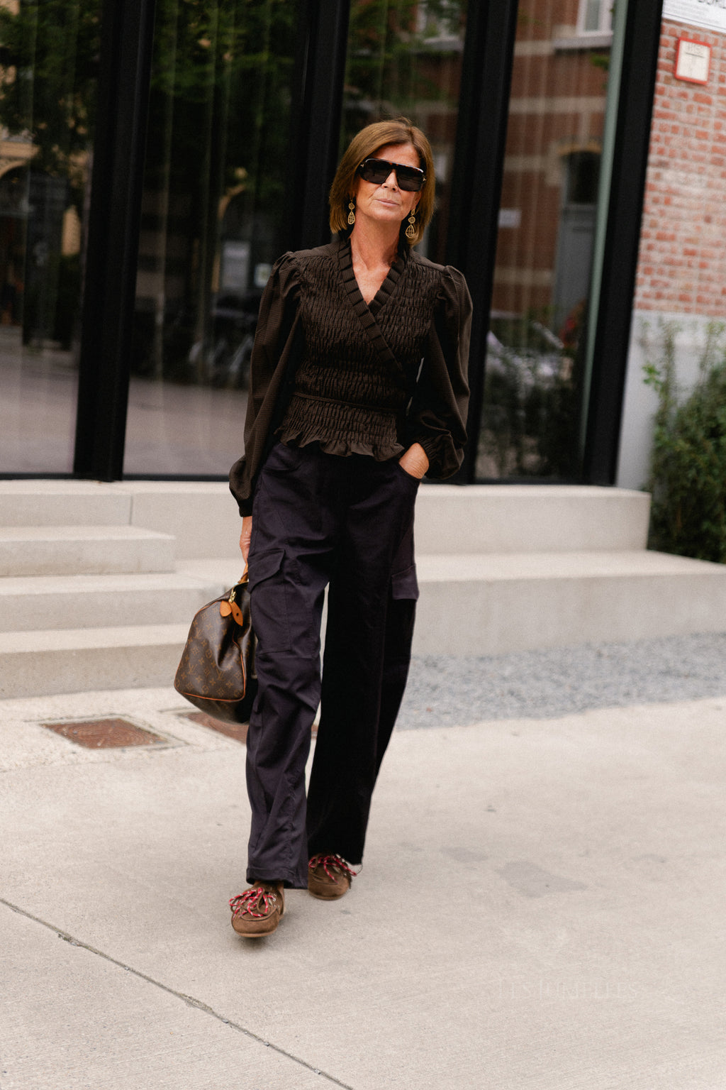 Debby longsleeve blouse hot fudge