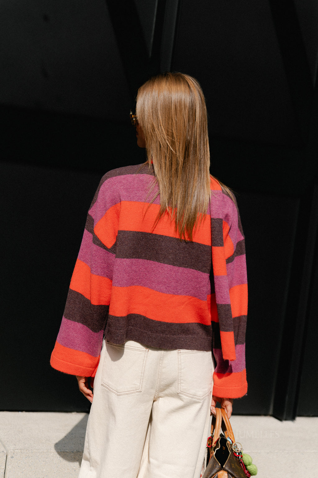 Indy cardigan paprika stripe