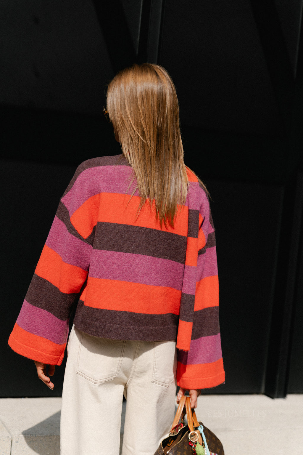 Indy cardigan paprika stripe