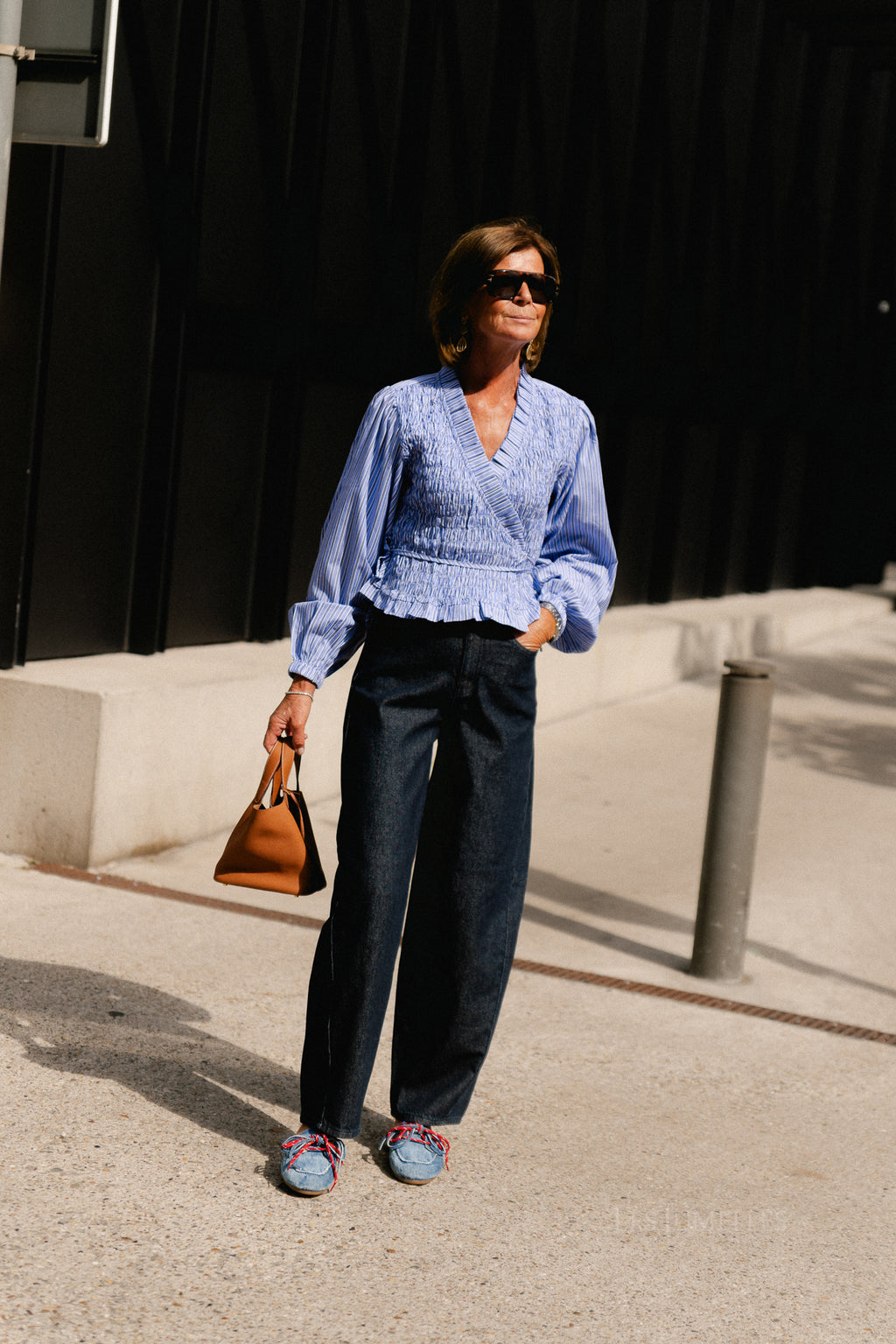 Debby longsleeve blouse stripe blue
