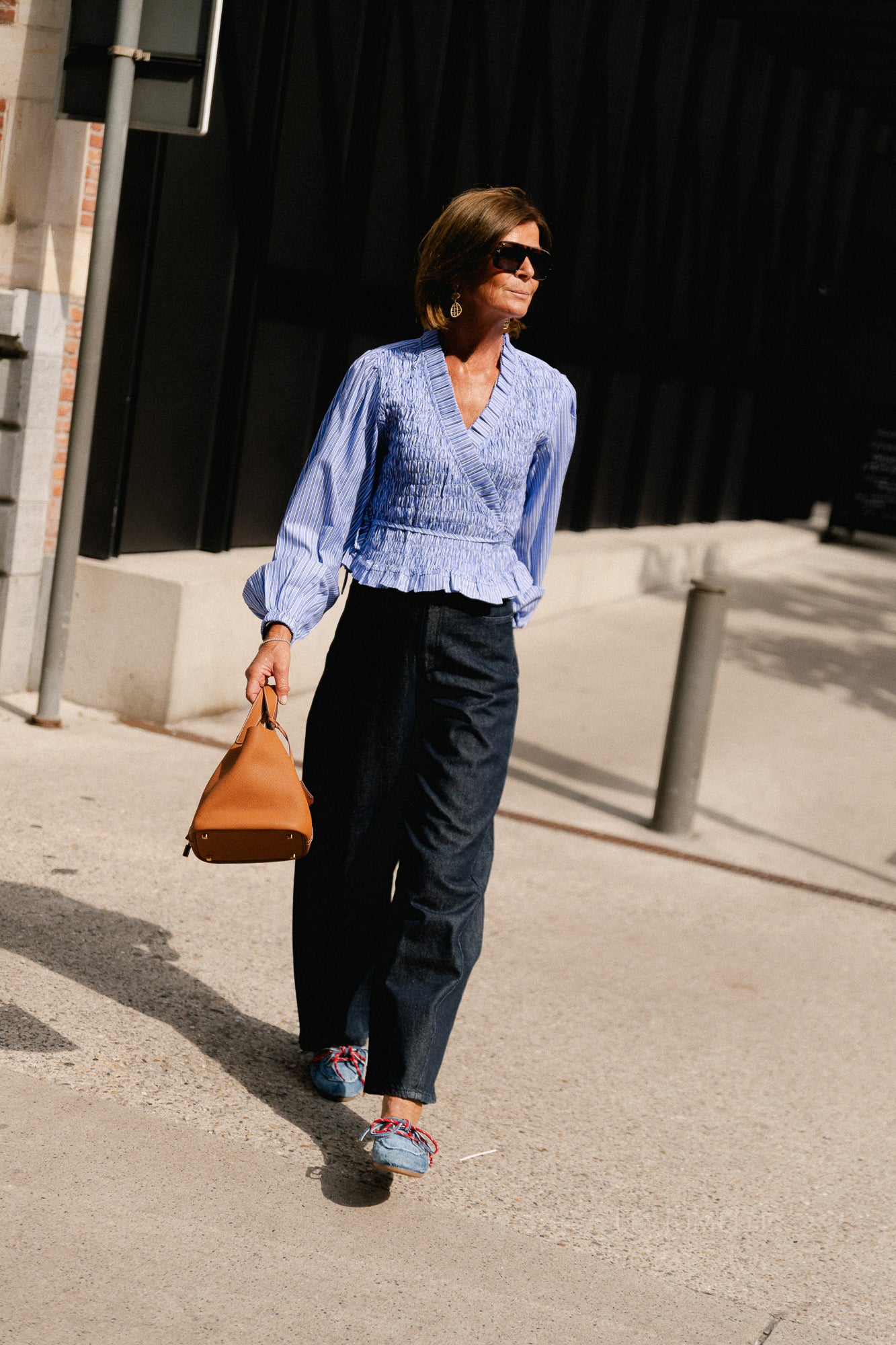Debby longsleeve blouse stripe blue