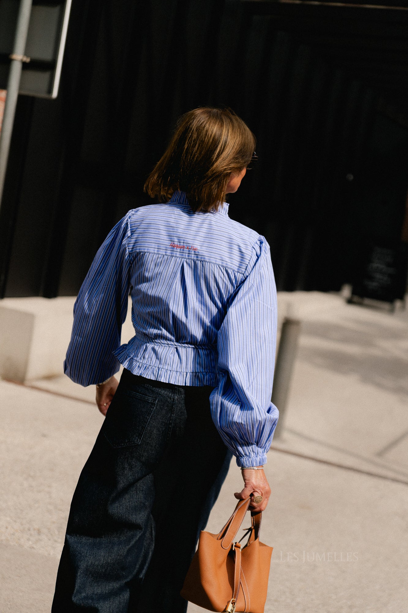 Debby longsleeve blouse stripe blue