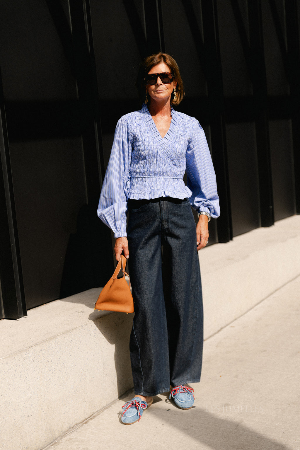 Debby longsleeve blouse stripe blue