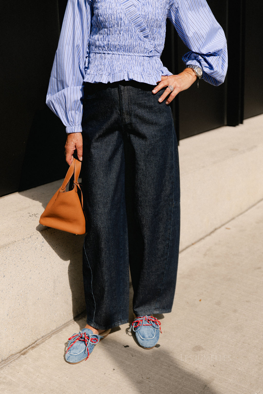 OBJMoji Elsa MW super barrel jeans NOOS dark midnight denim