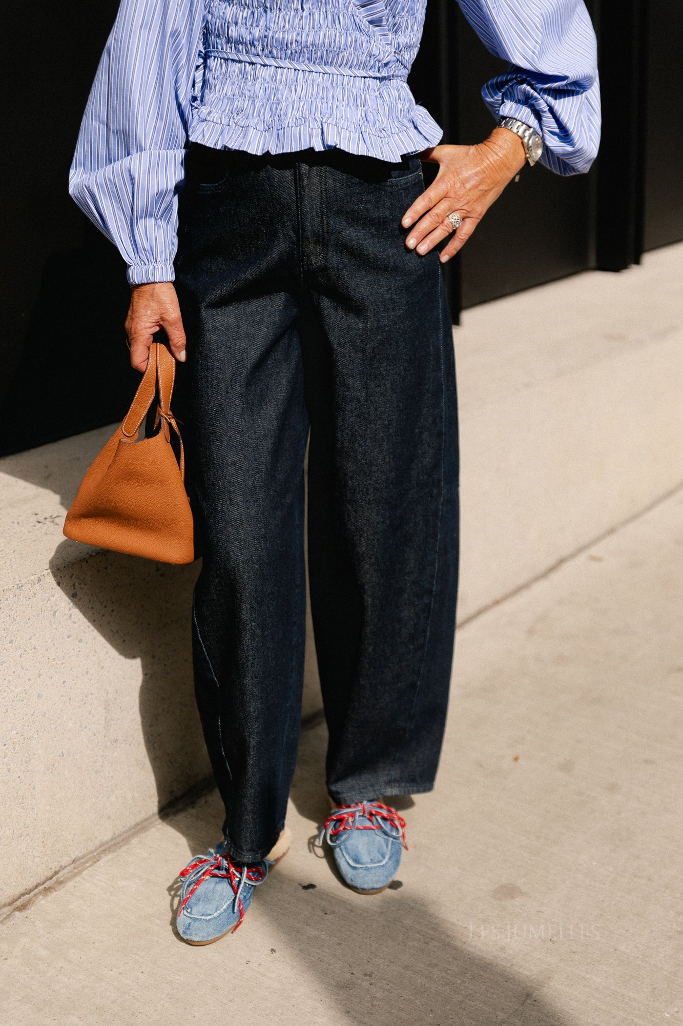 OBJMoji Elsa MW super barrel jeans NOOS dark midnight denim