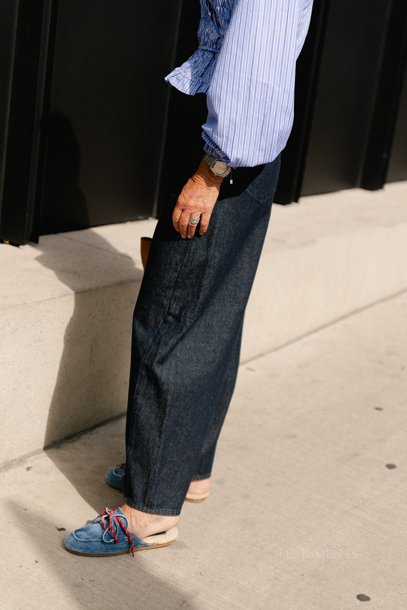 OBJMoji Elsa MW super barrel jeans NOOS dark midnight denim