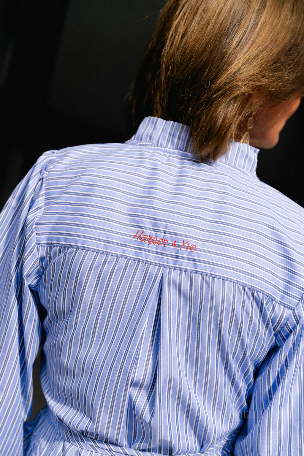 Debby longsleeve blouse stripe blue