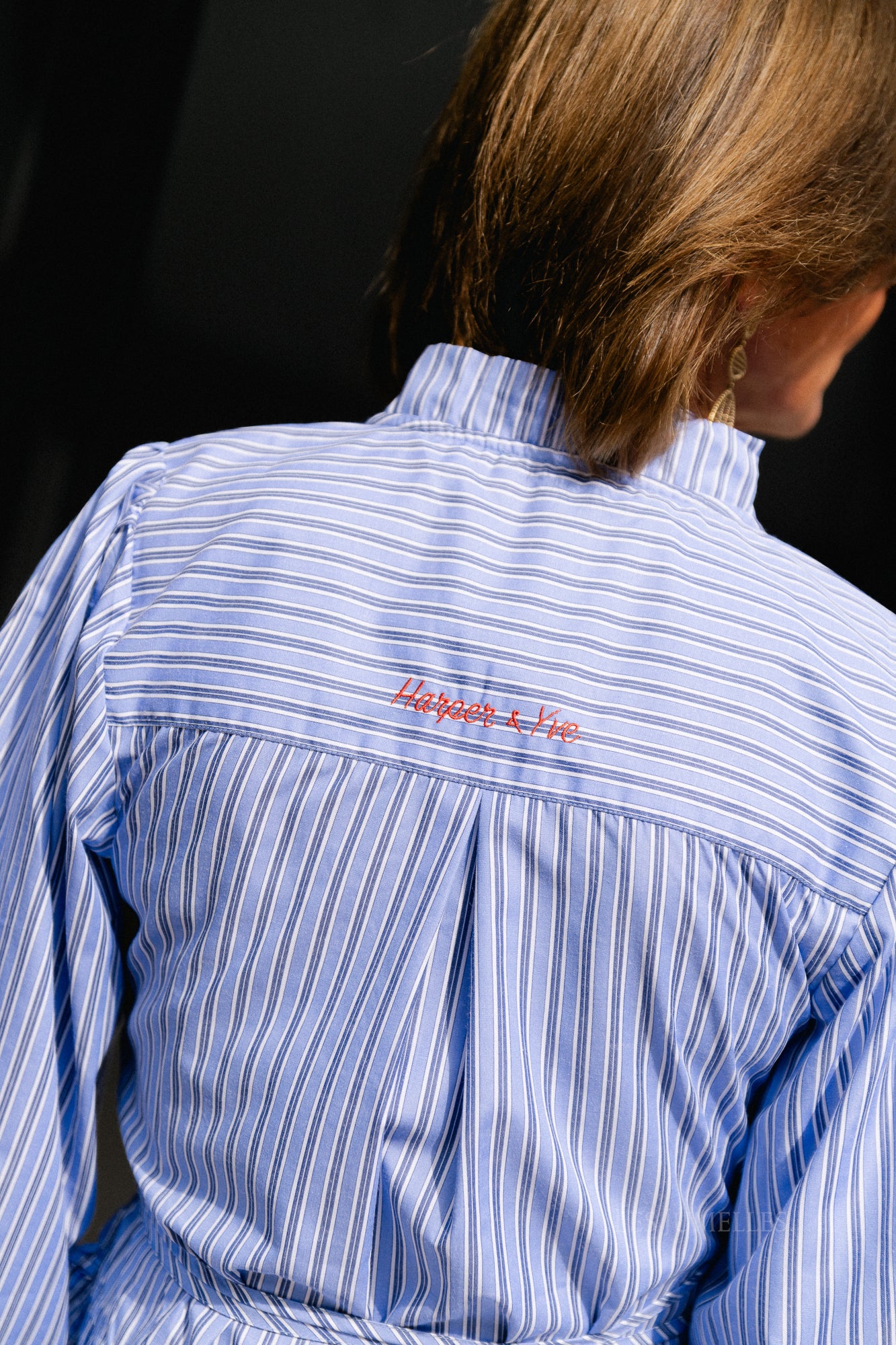 Debby longsleeve blouse stripe blue