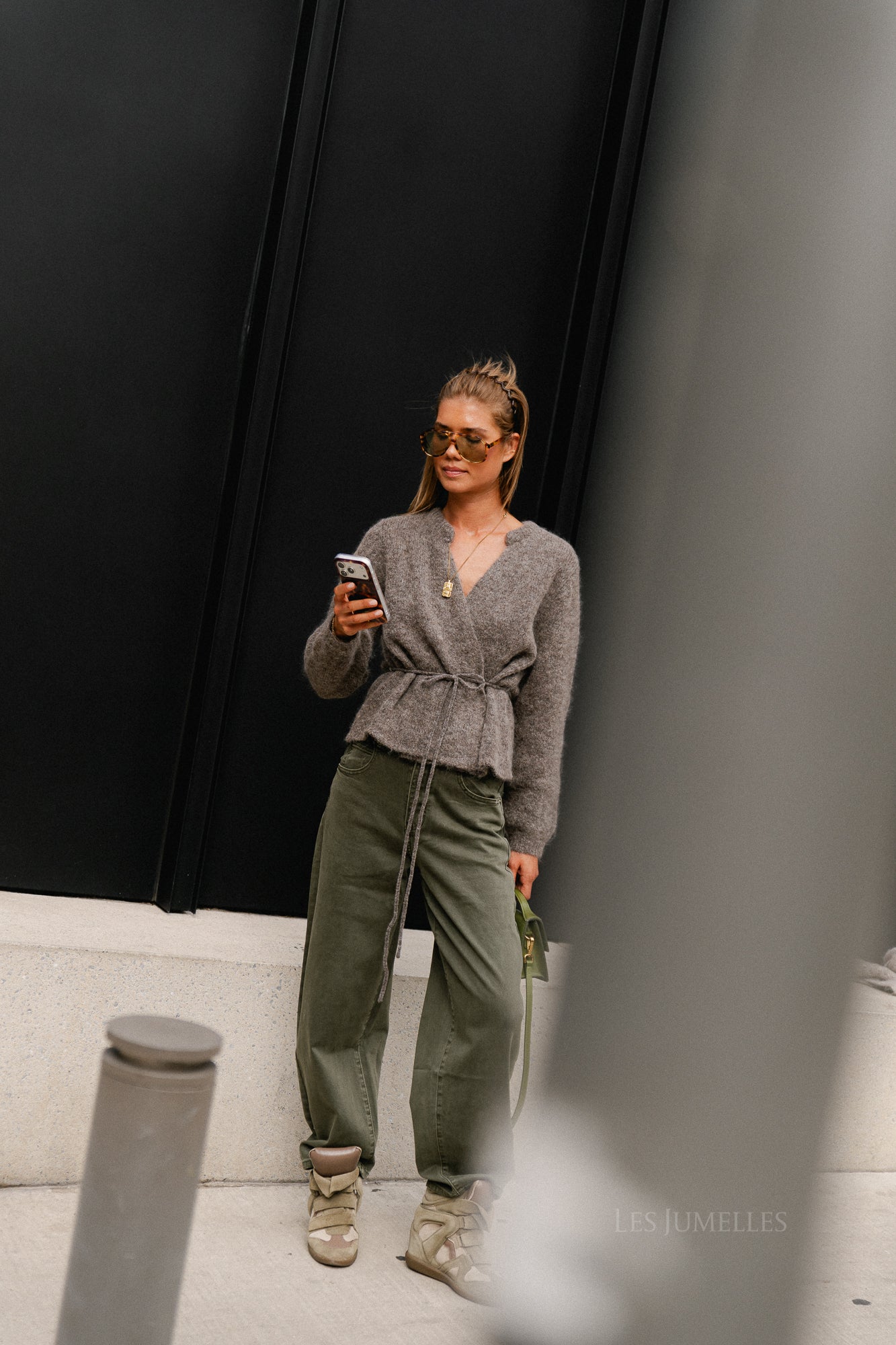 Frederique balloon fit jeans military