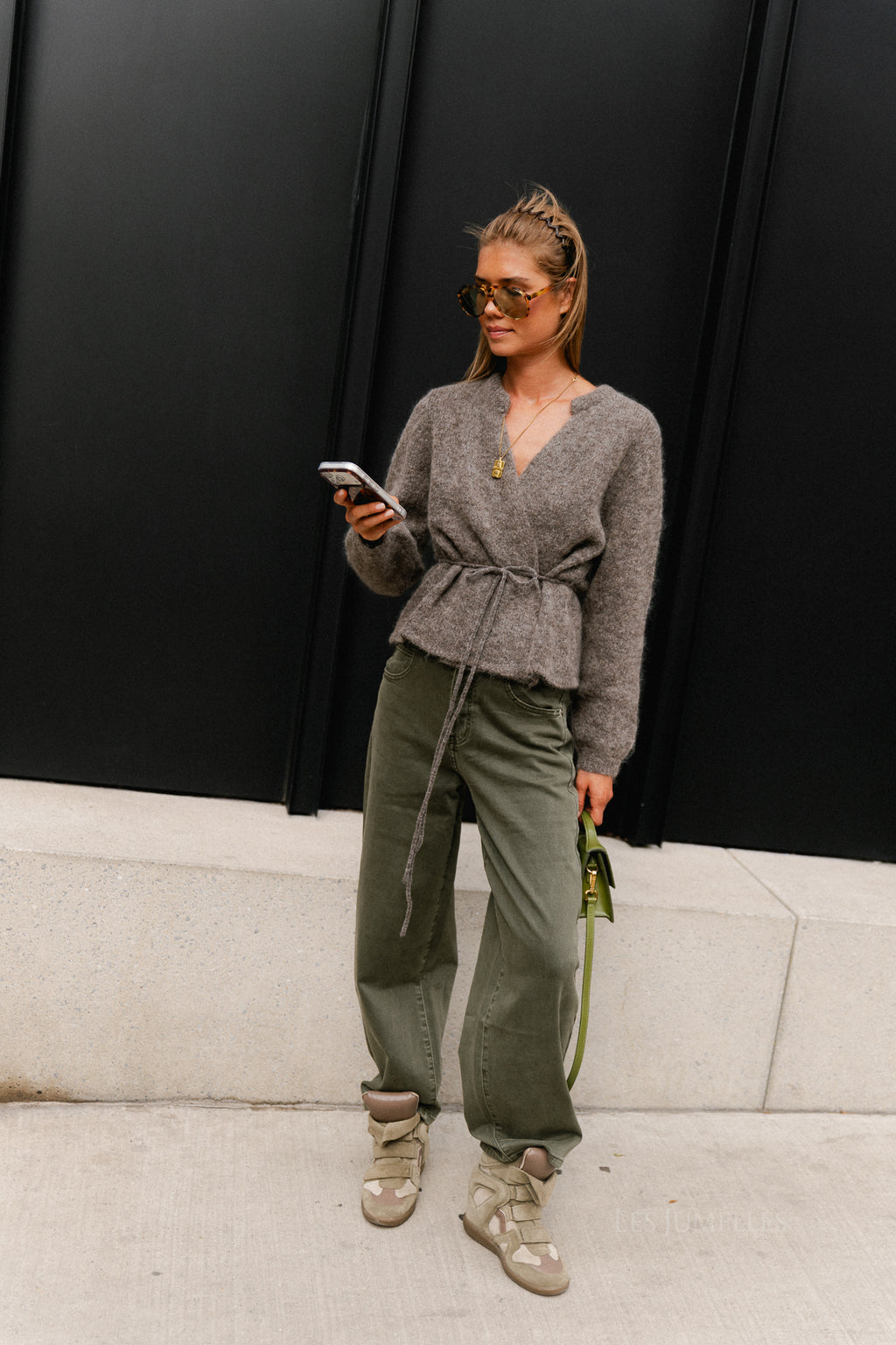 Frederique balloon fit jeans military
