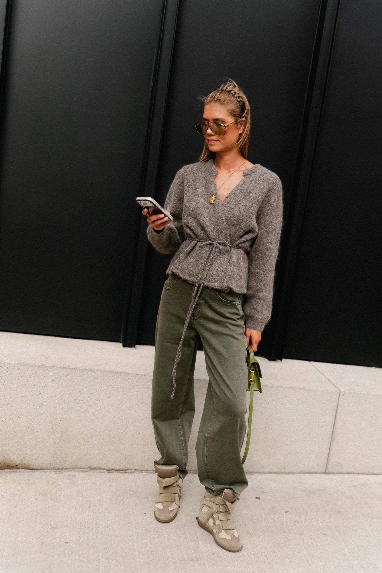 Frederique balloon fit jeans military
