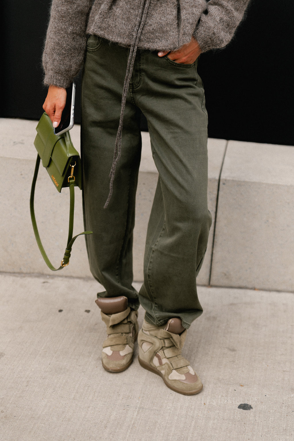 Frederique balloon fit jeans military