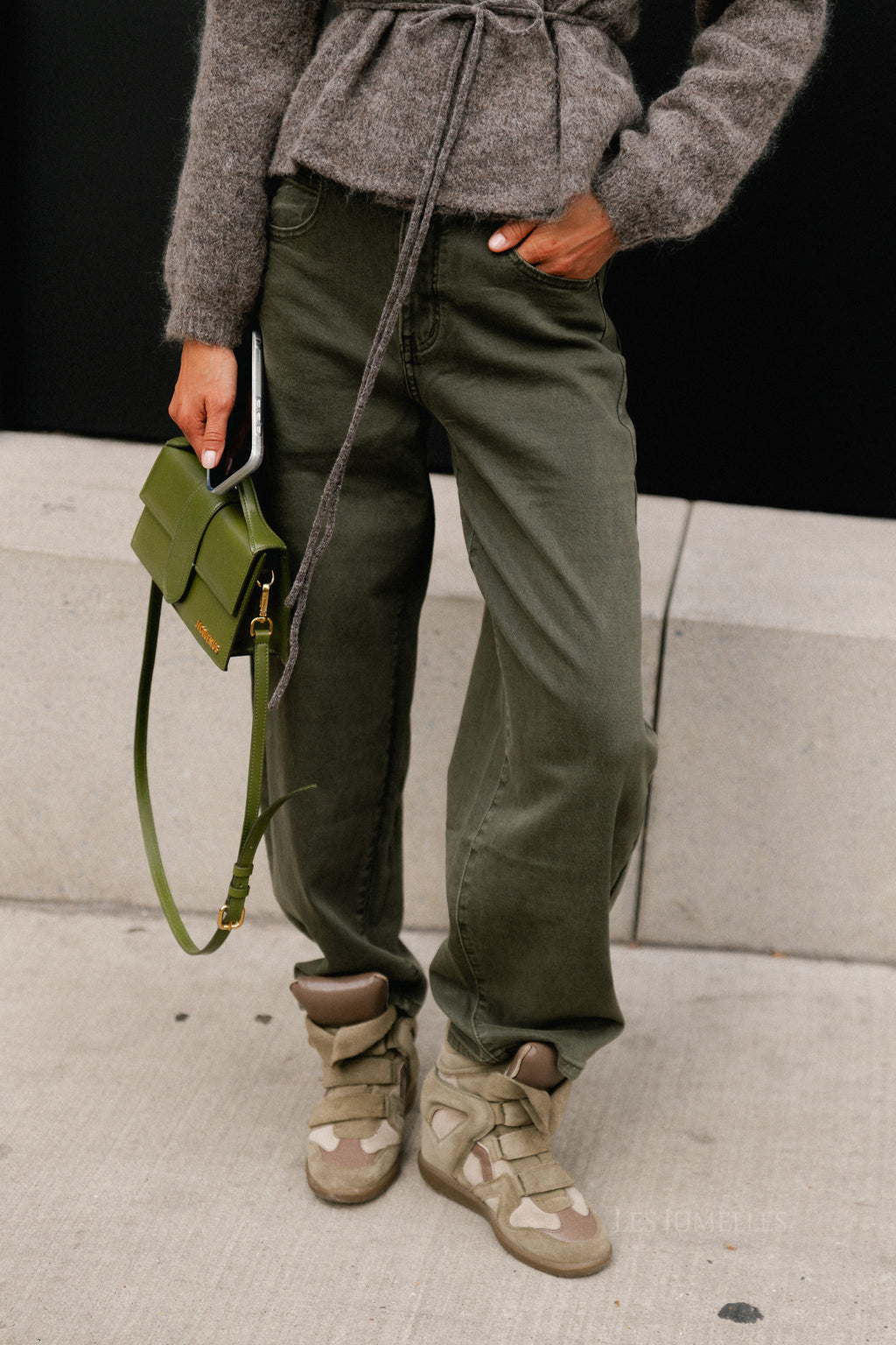 Frederique balloon fit jeans military