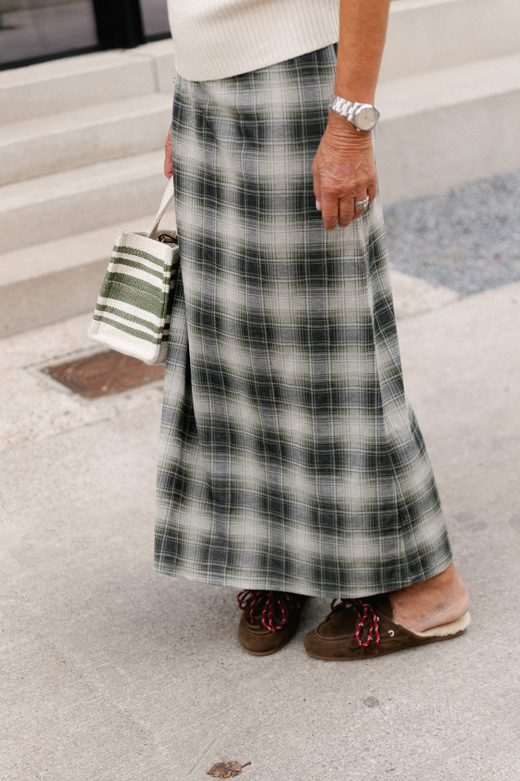 PCAche HW ankle skirt forest night/checks