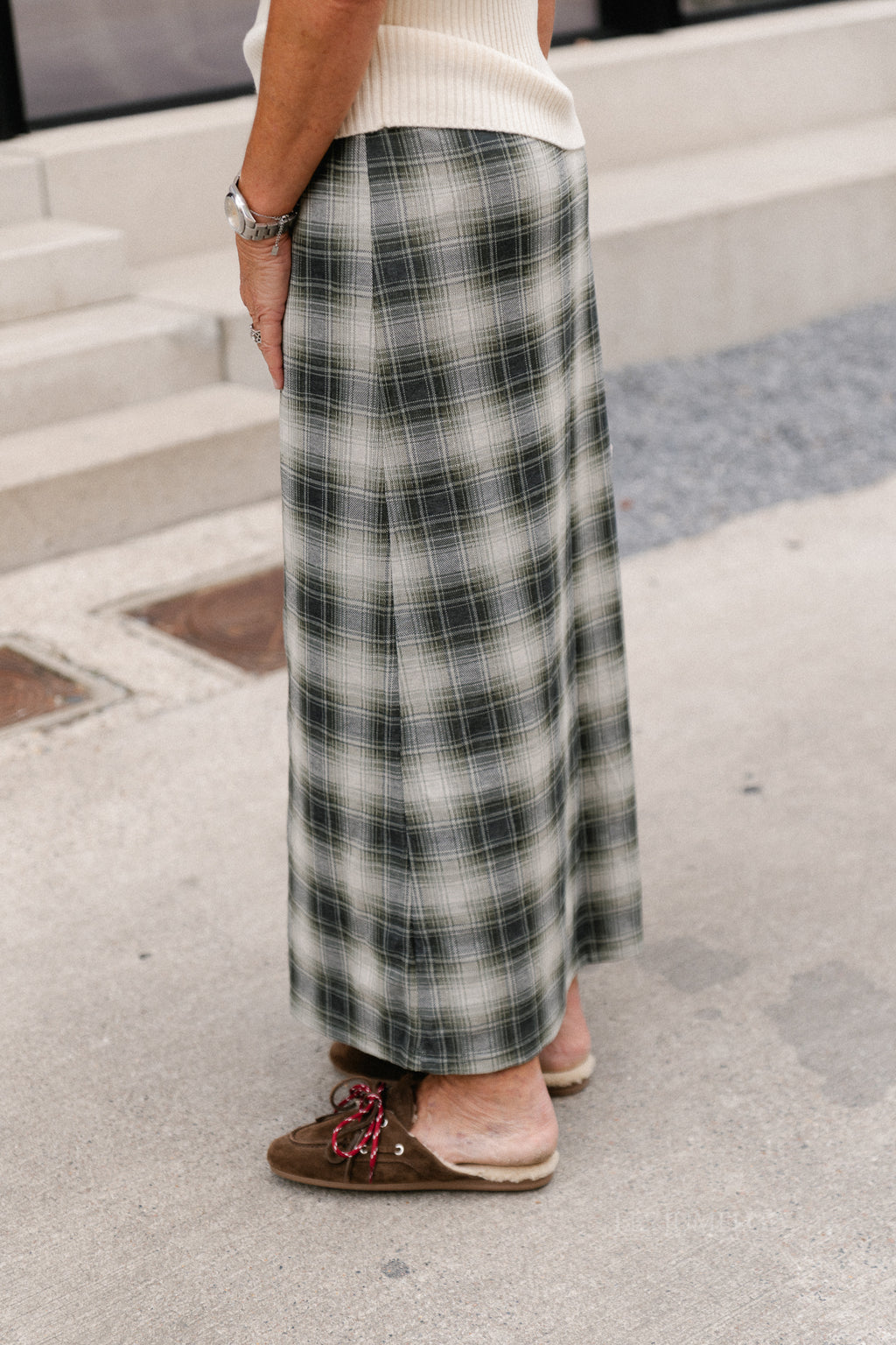 PCAche HW ankle skirt forest night/checks