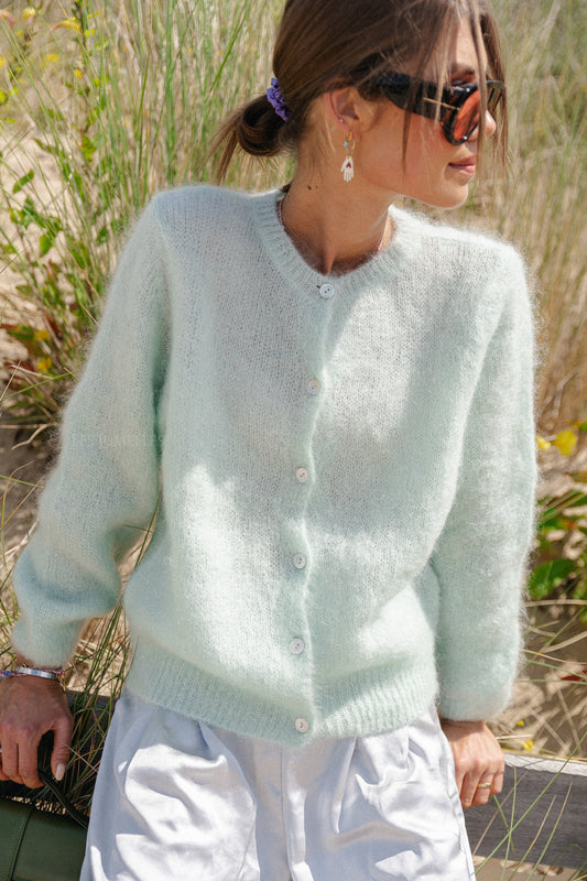 Les Jumelles Charlie Cardigan in zartem Aqua