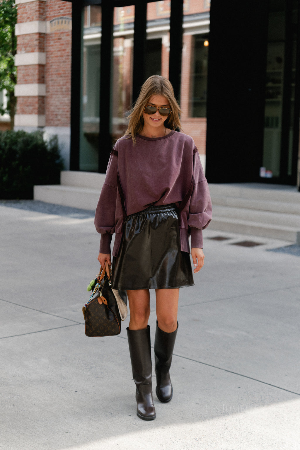Rosalie sweater plum wine
