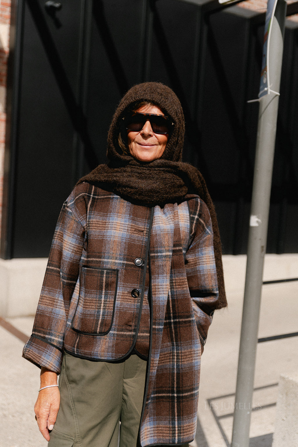 OBJMilu cable scarf knit balaclava java