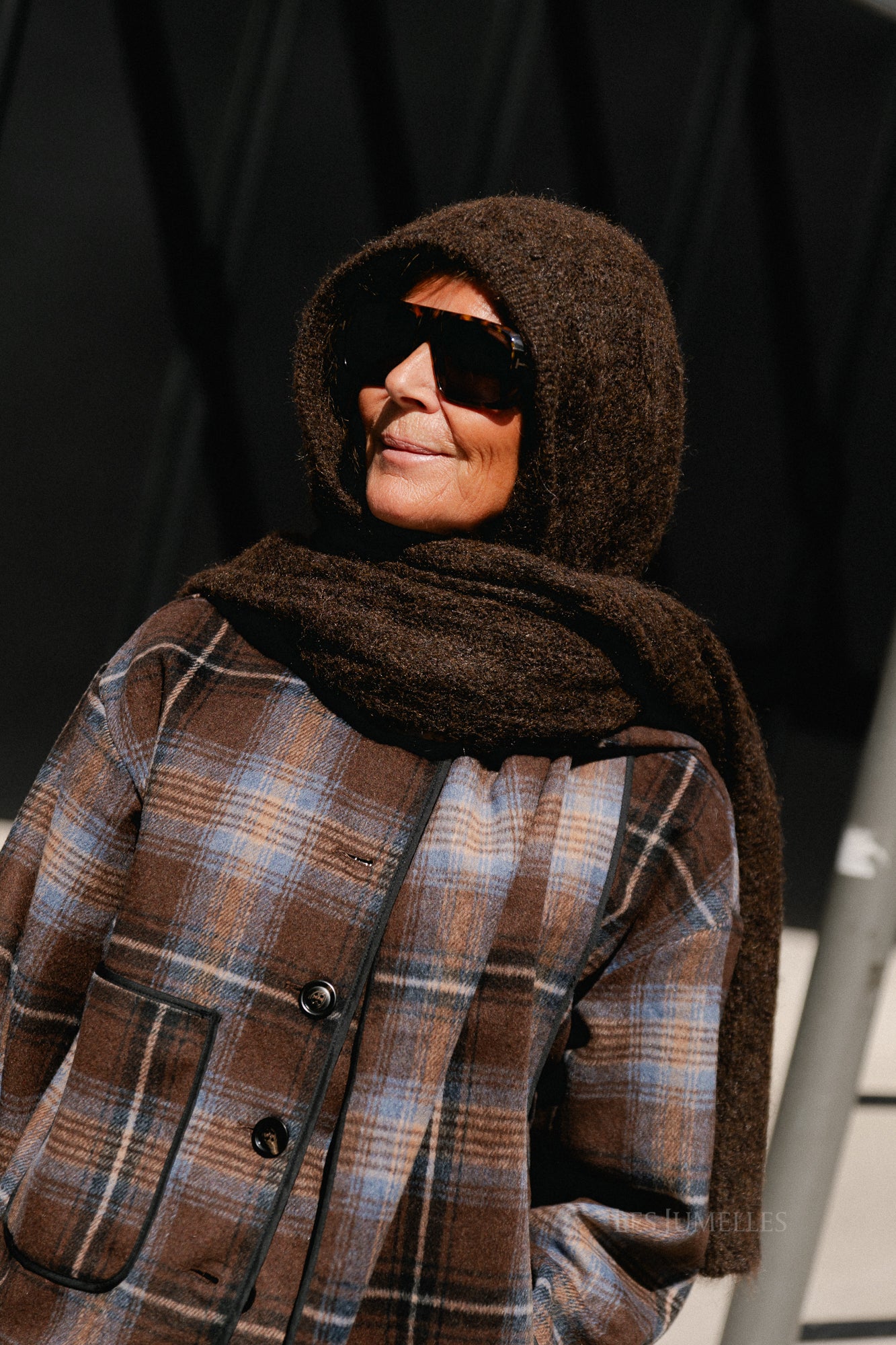 OBJMilu cable scarf knit balaclava java