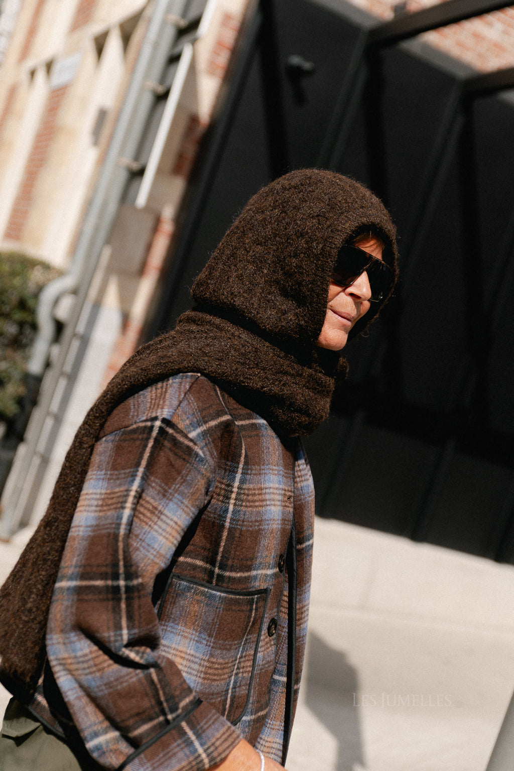 OBJMilu cable scarf knit balaclava java