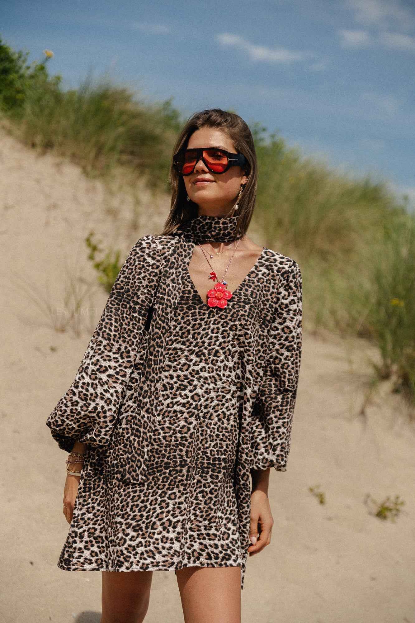 Livvy kurzes Kleid leopard