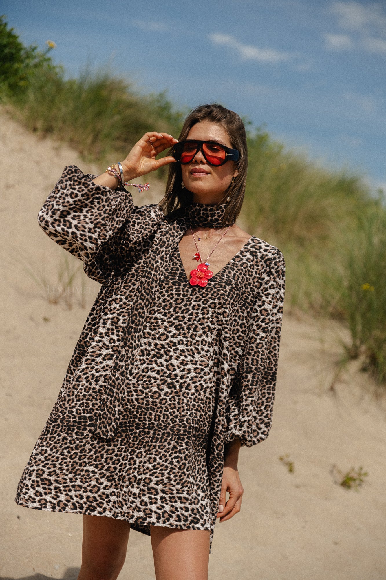 Livvy kurzes Kleid leopard