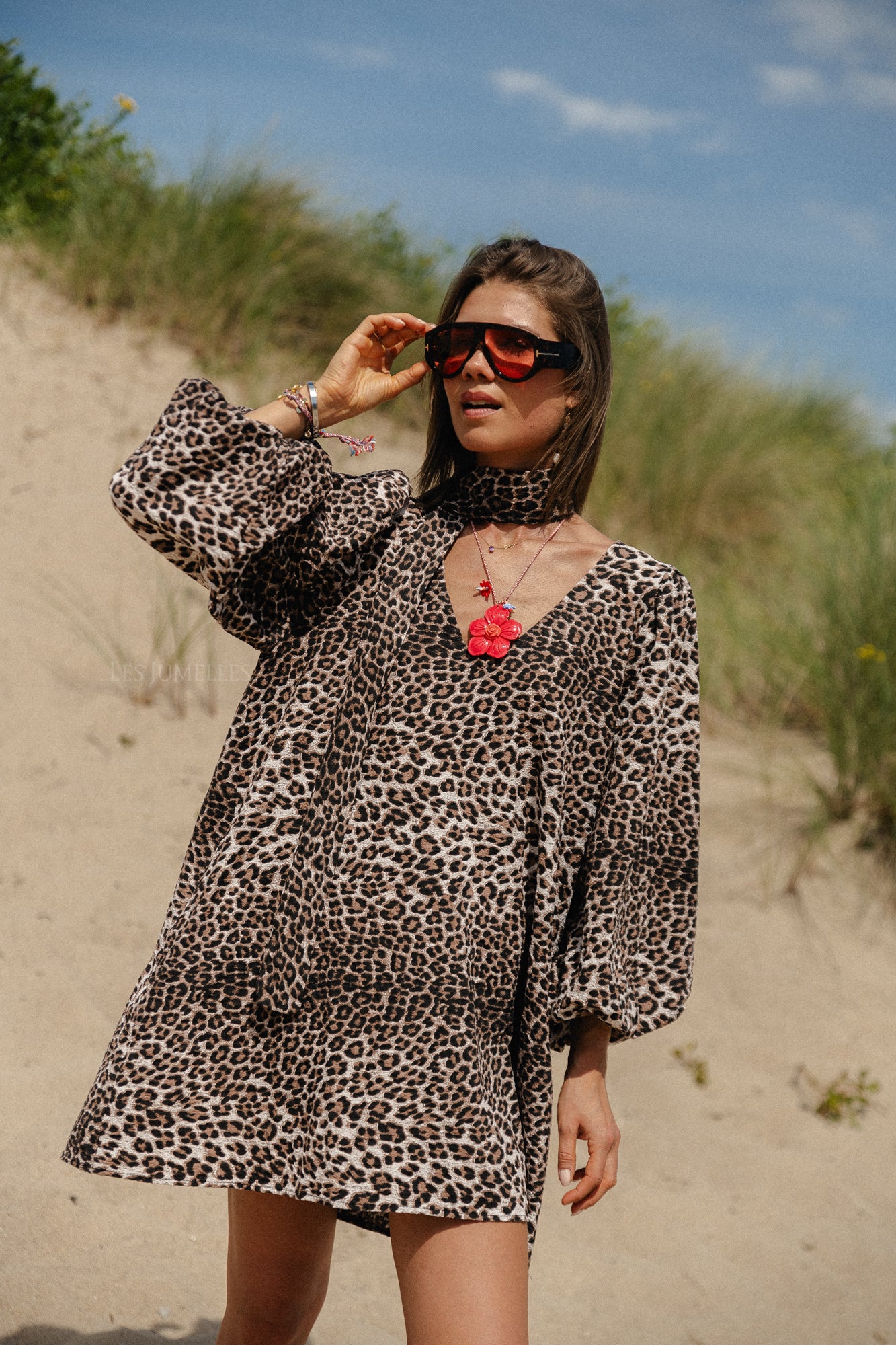 Livvy kurzes Kleid leopard