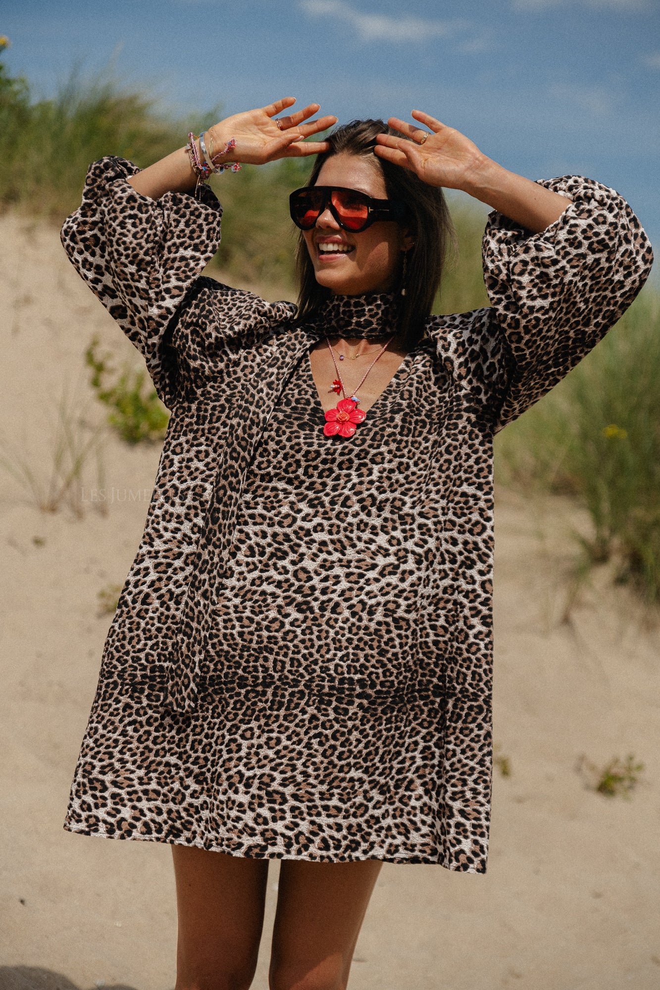 Livvy kurzes Kleid leopard