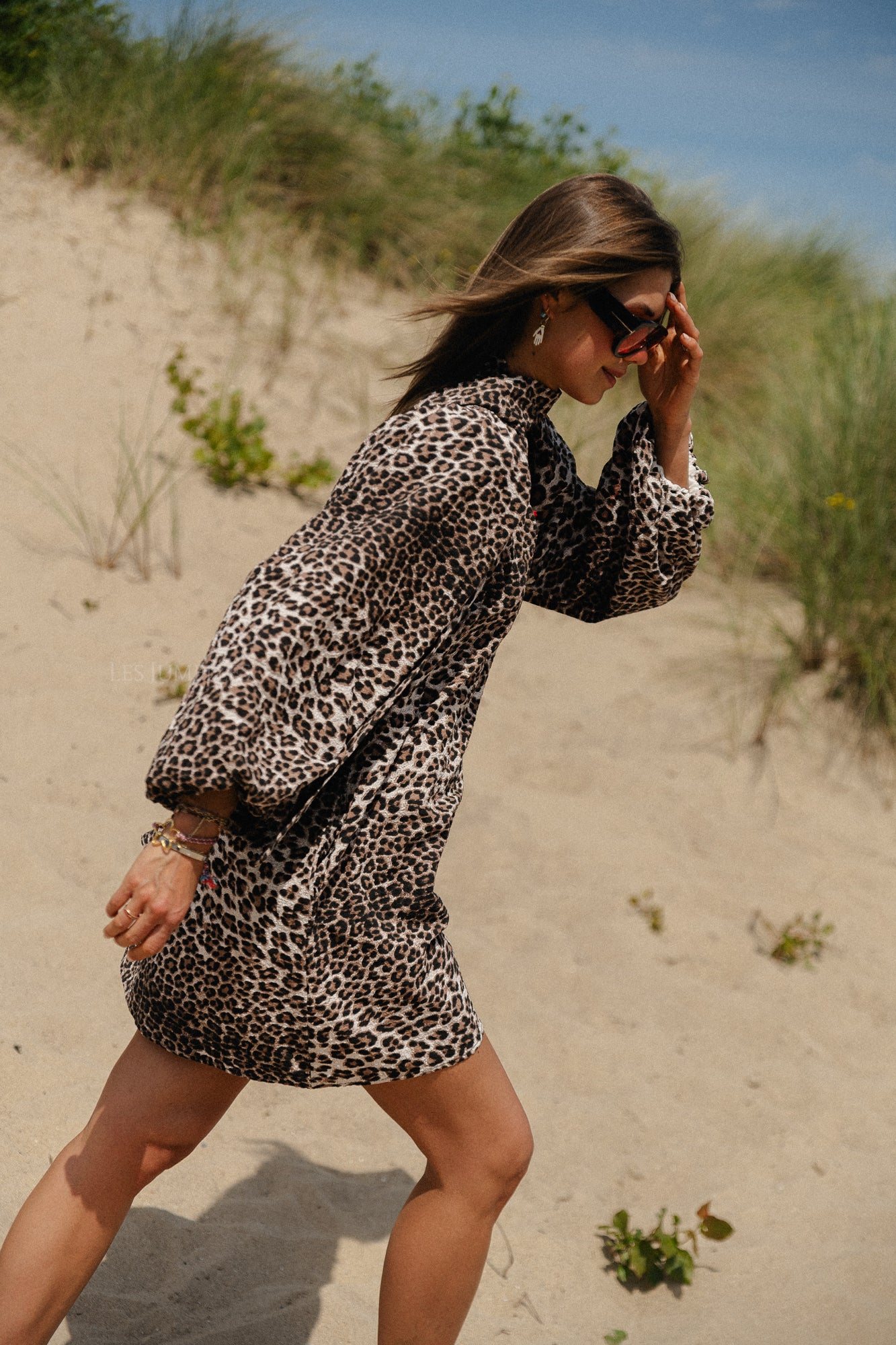 Livvy kurzes Kleid leopard