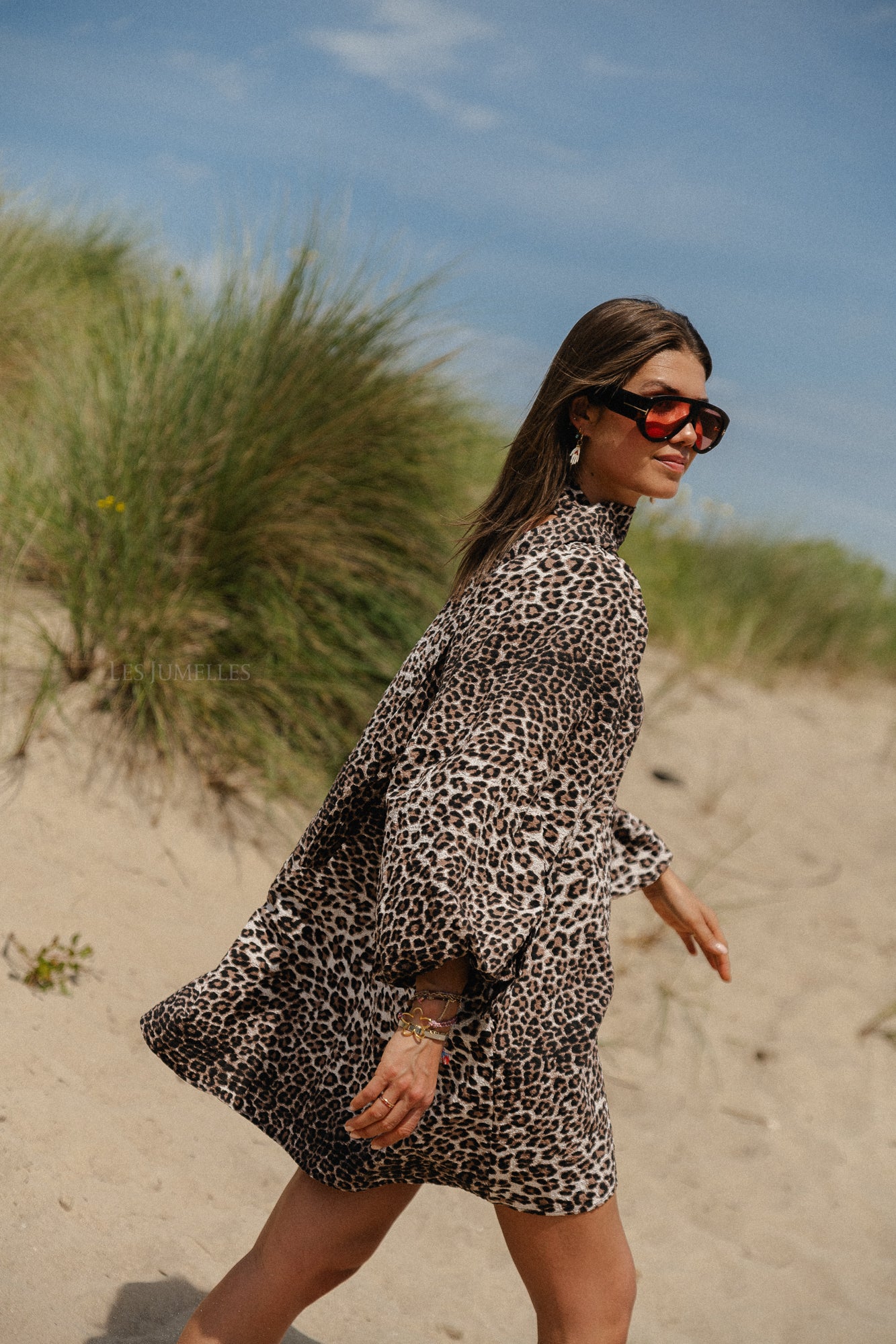 Livvy kurzes Kleid leopard