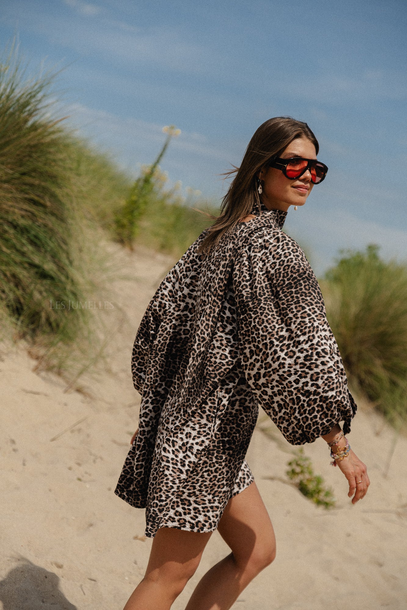 Livvy kurzes Kleid leopard