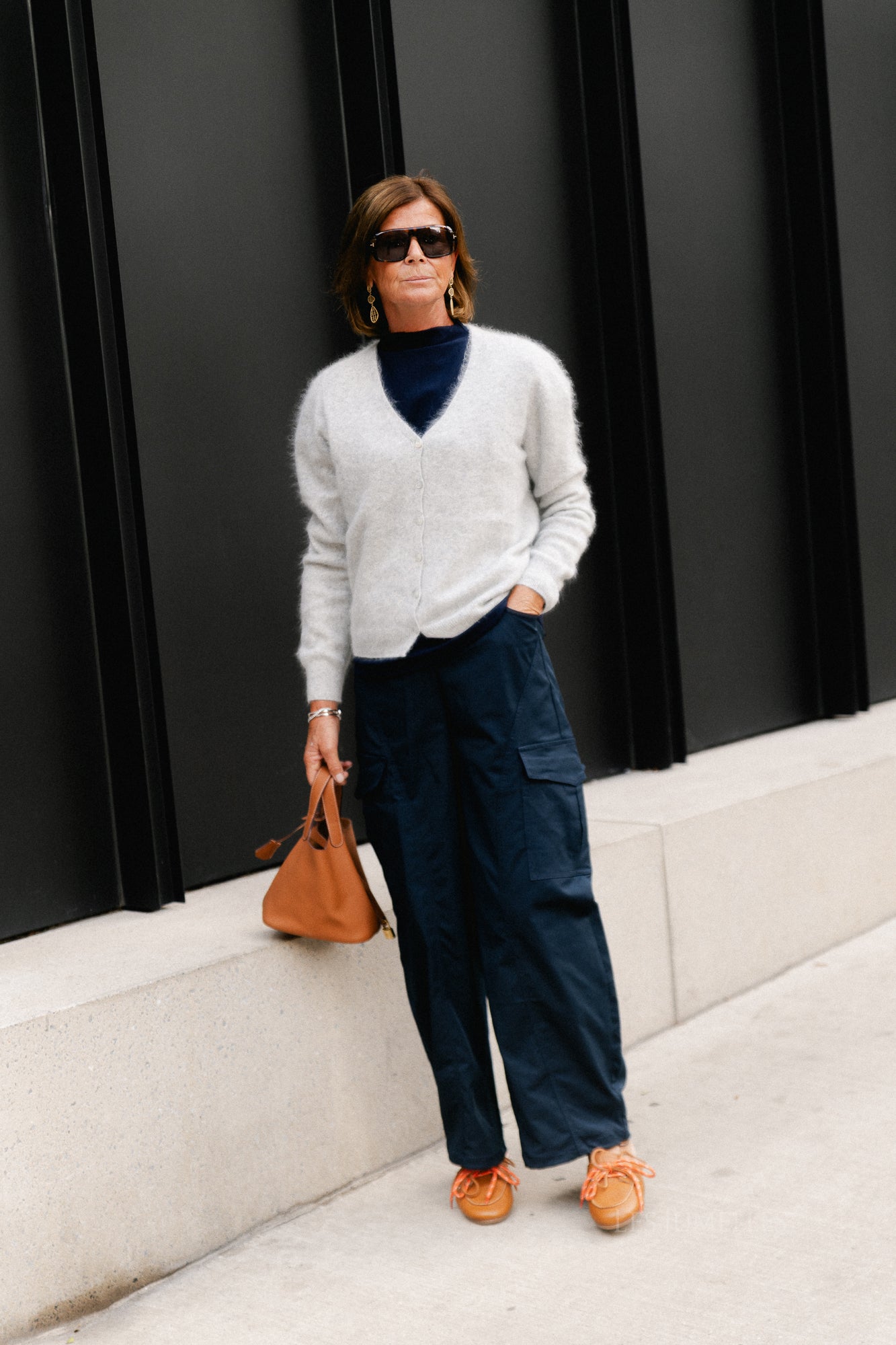 Eveline knitted cardigan grey melange
