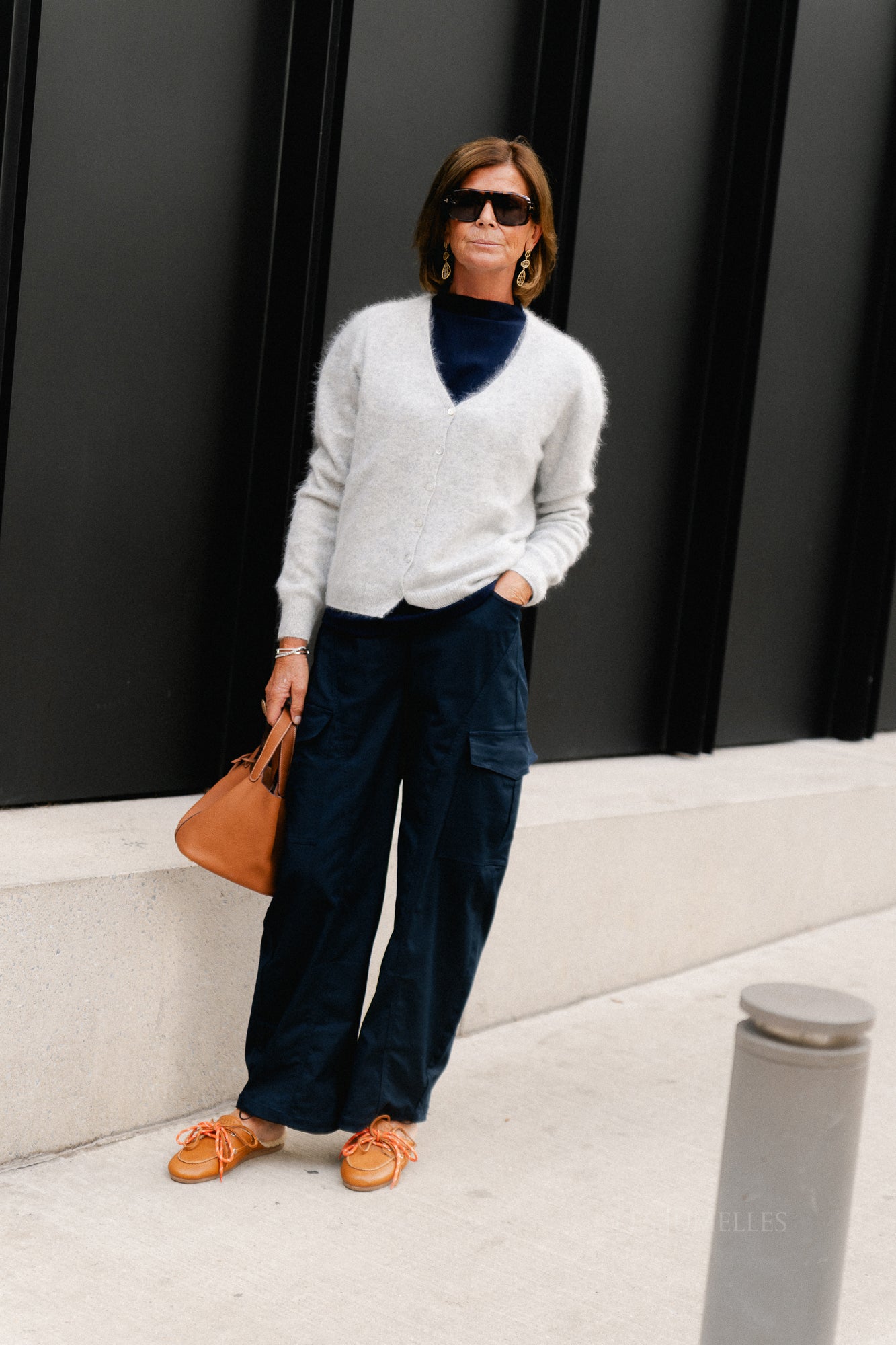 Eveline knitted cardigan grey melange