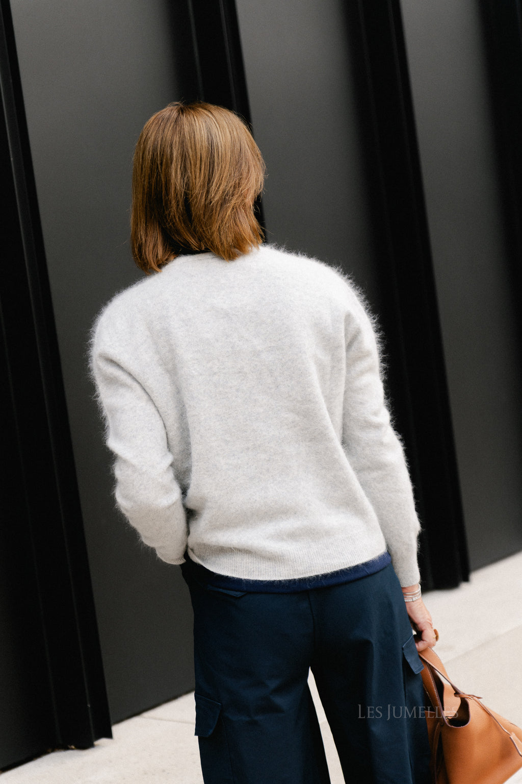 Eveline knitted cardigan grey melange