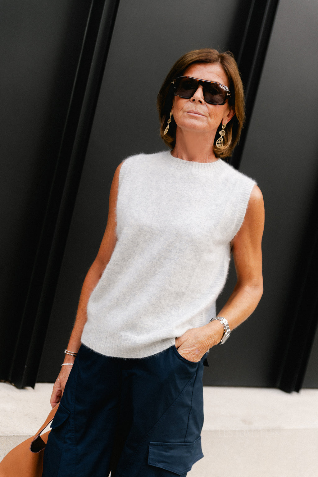 Phoebe SL vest grey melange