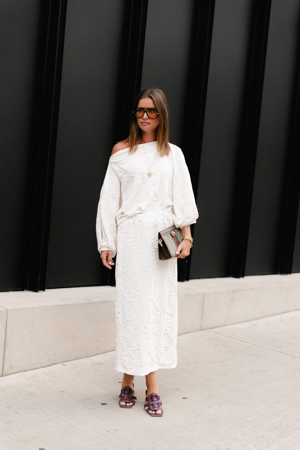 Cosette embroidered skirt ecru