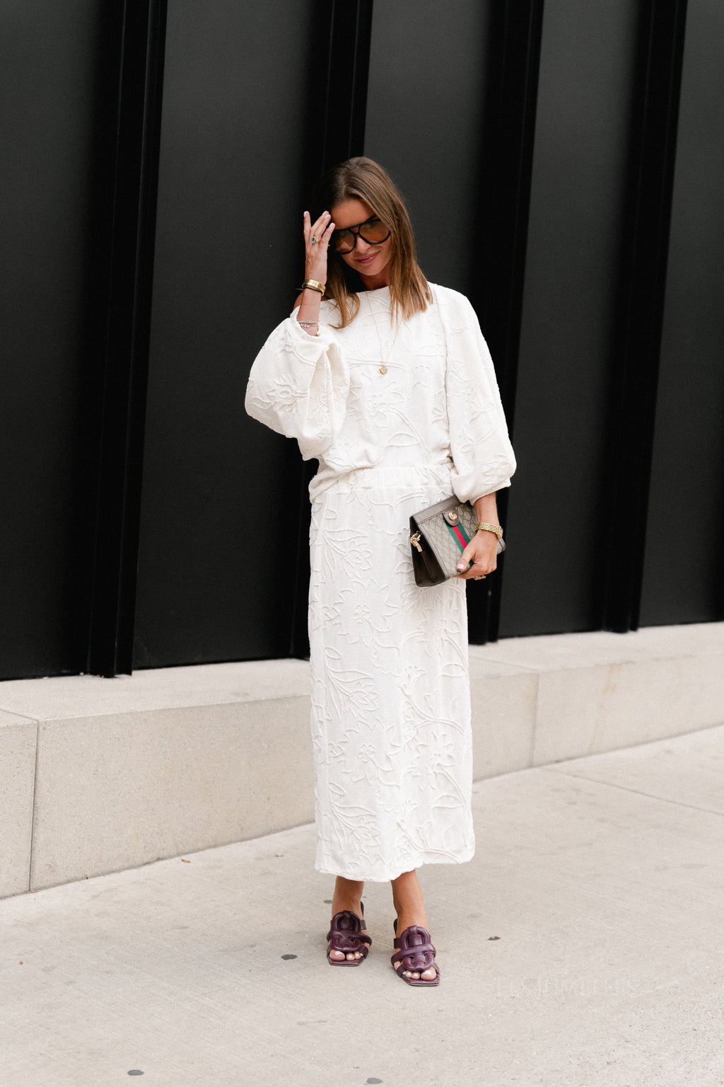 Cosette embroidered skirt ecru