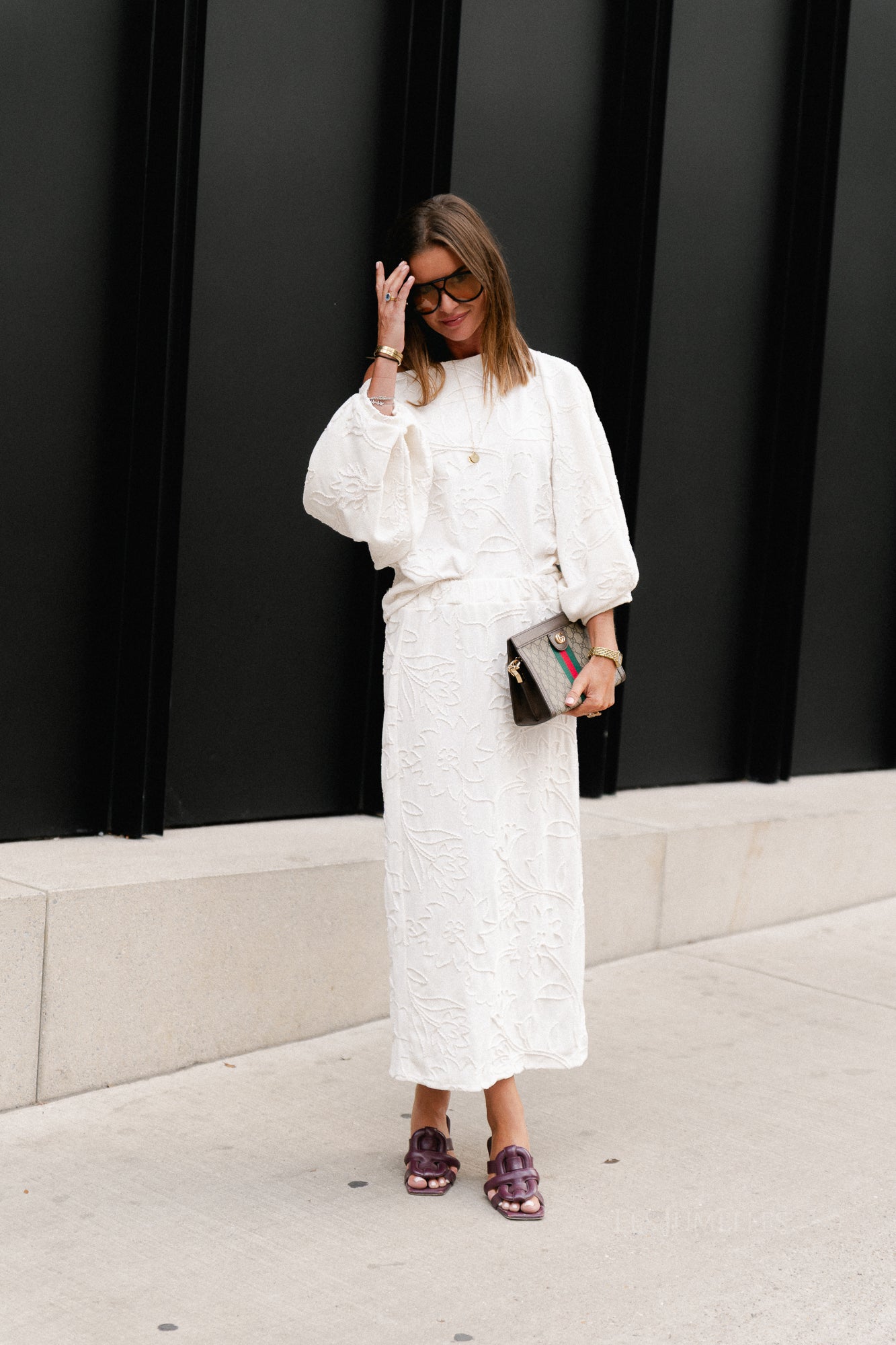 Cosette embroidered skirt ecru