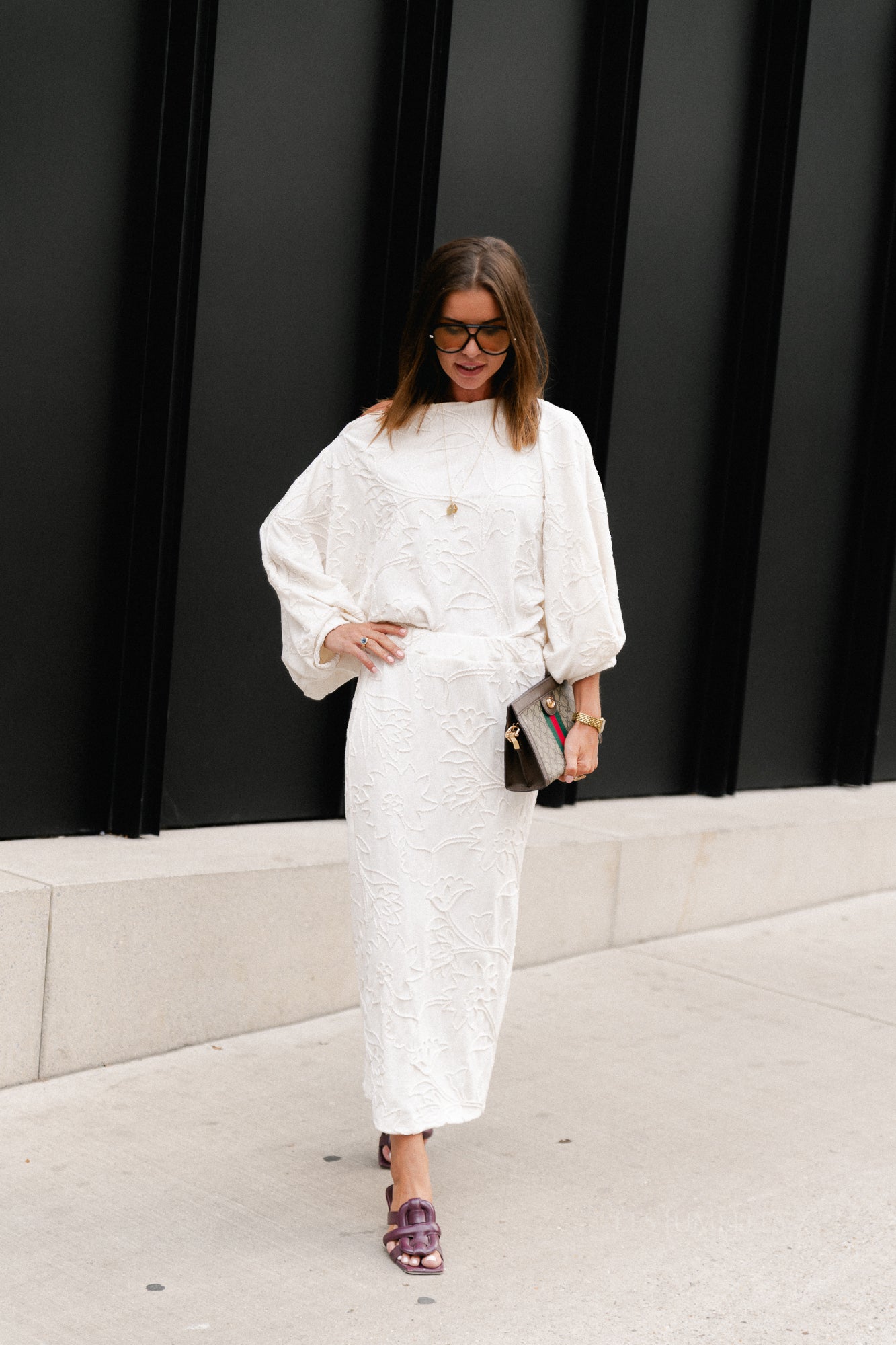 Cosette embroidered skirt ecru